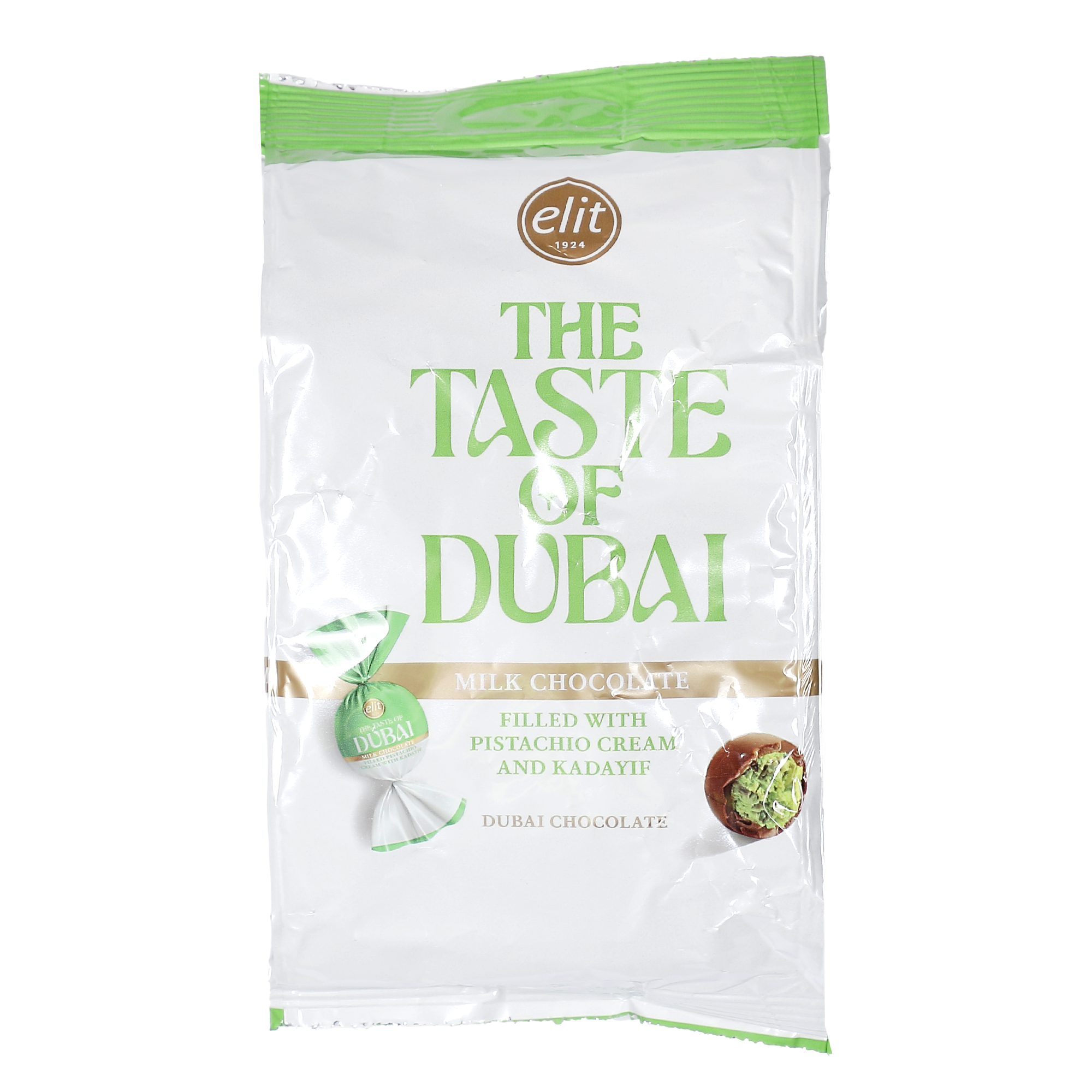 Sachet de mini chocolats Dubaï au lait Kunafa et pistache
