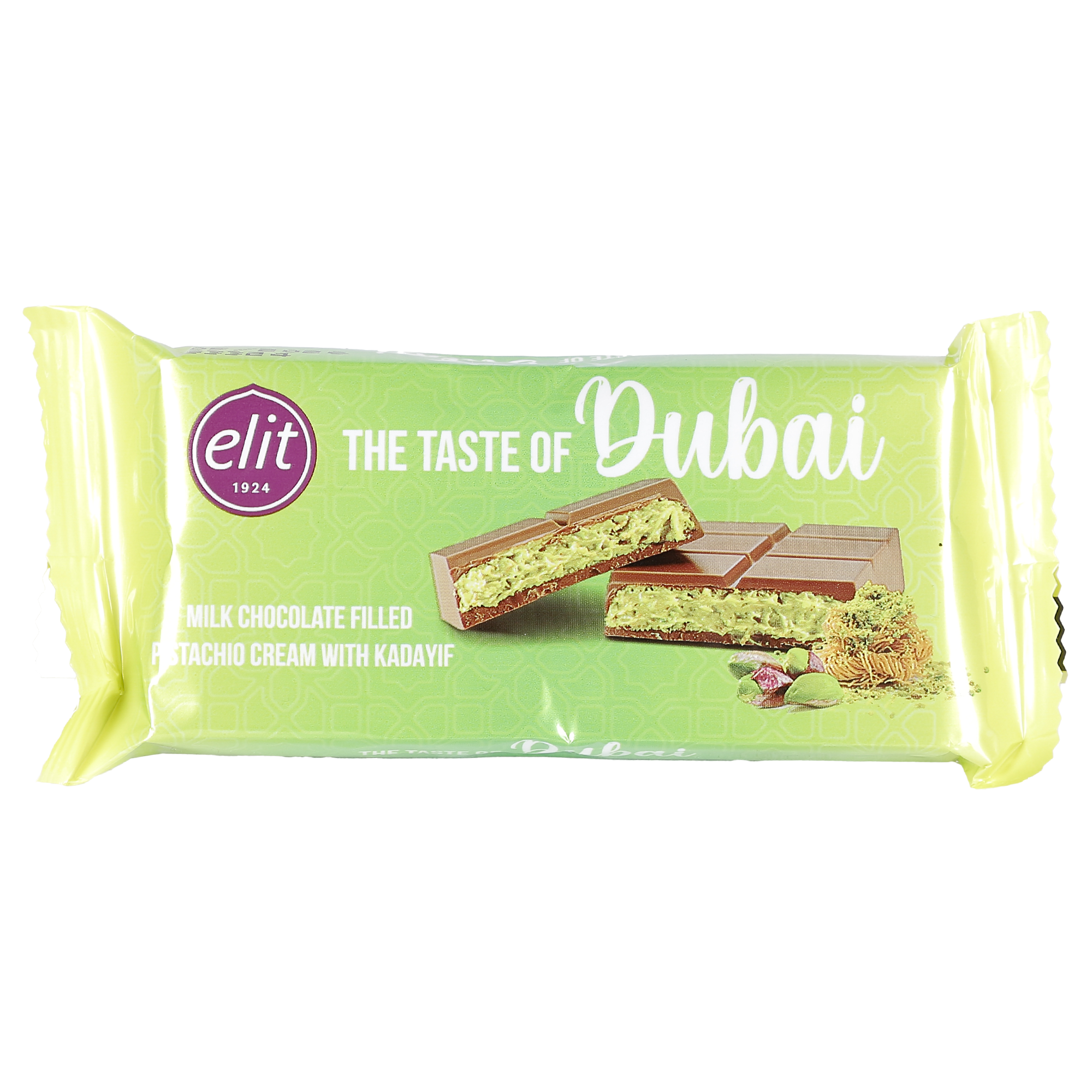 Tablette de chocolat de Dubaï crème de pistache et kadaif