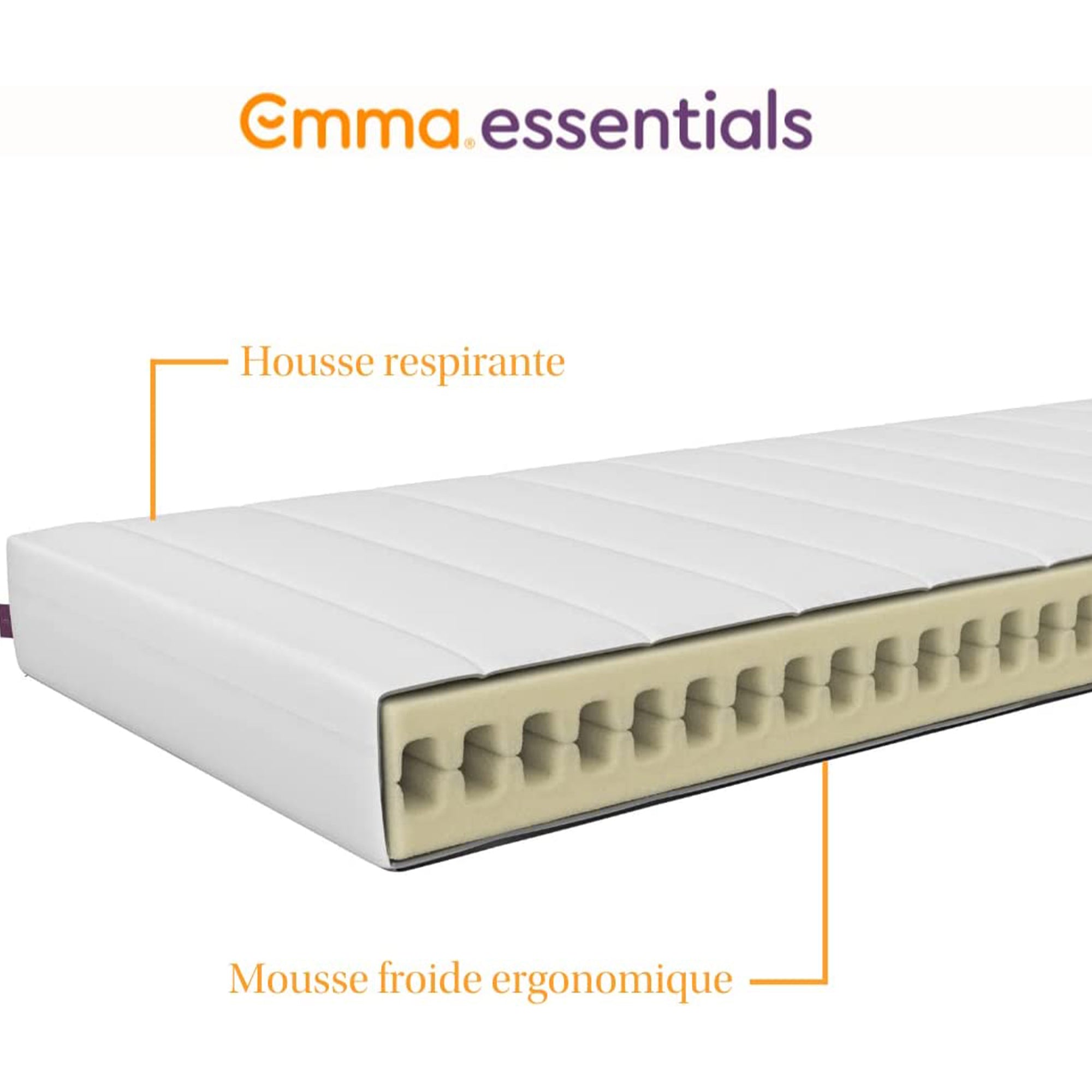 Matelas Emma essentials 80x200 cm