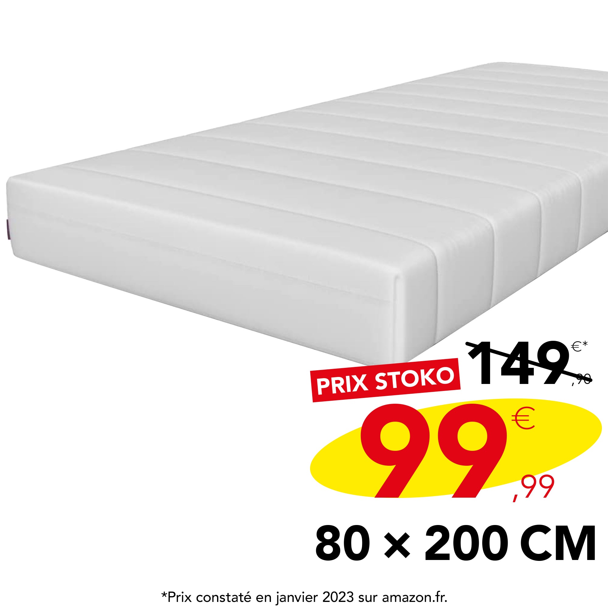 Matelas Emma essentials 80x200 cm