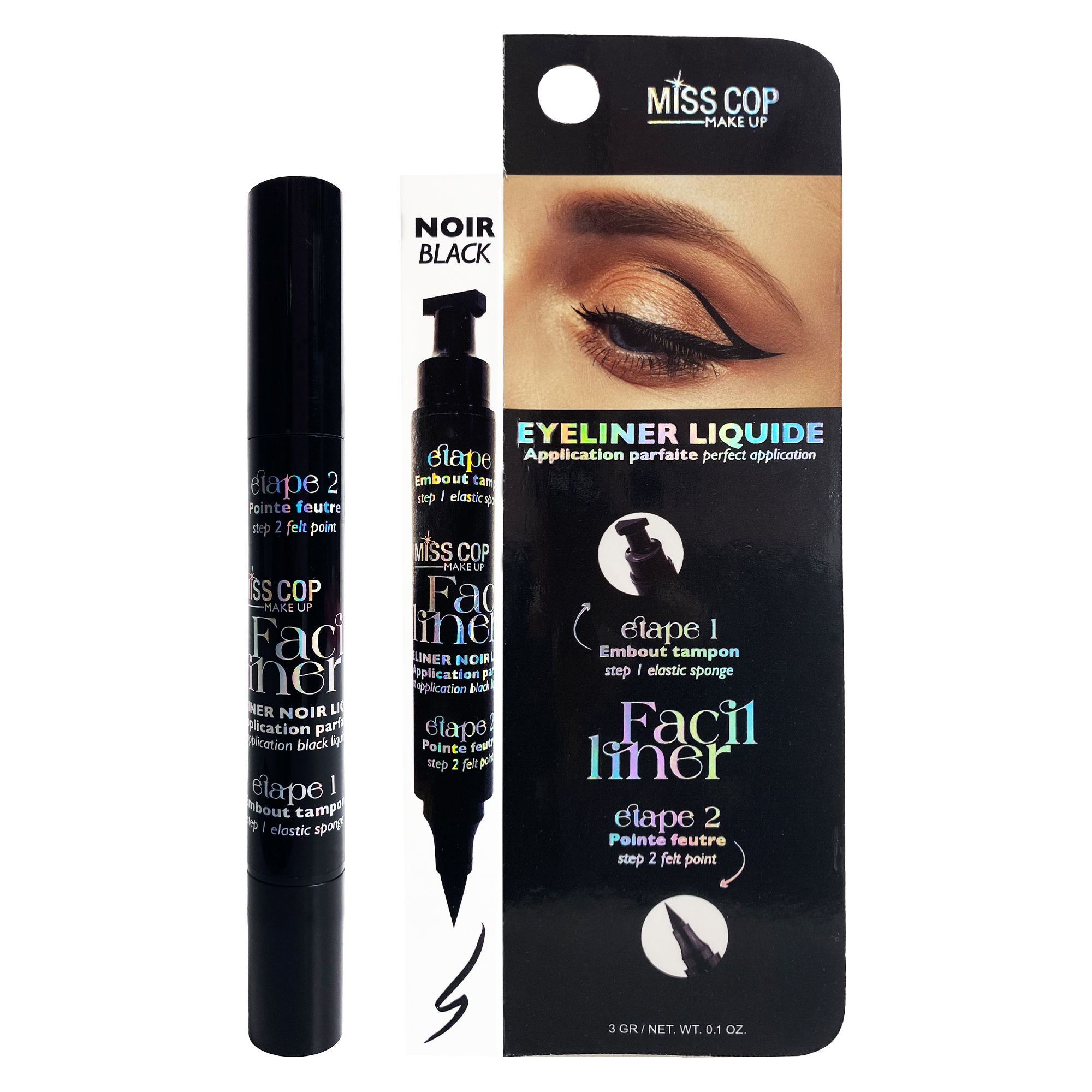 Eyeliner liquide 2 en 1 noir