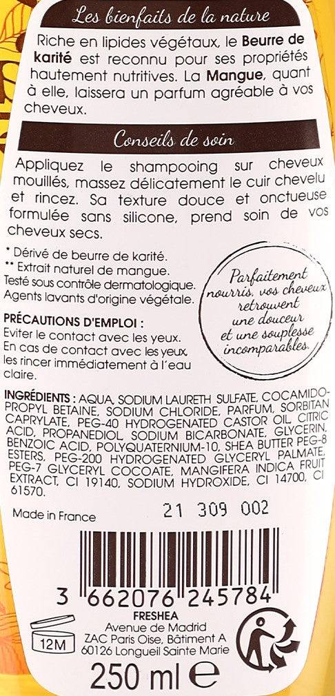 Shampoing doux karité mangue
