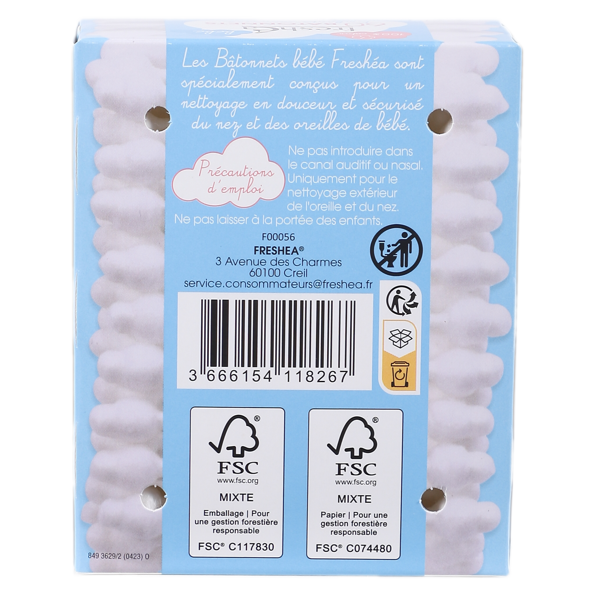 60 coton tiges bébé