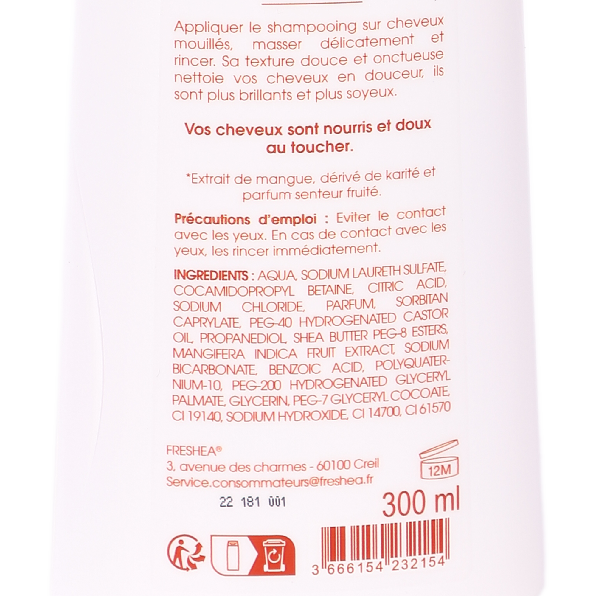 Shampoing nutrition karité et mangue