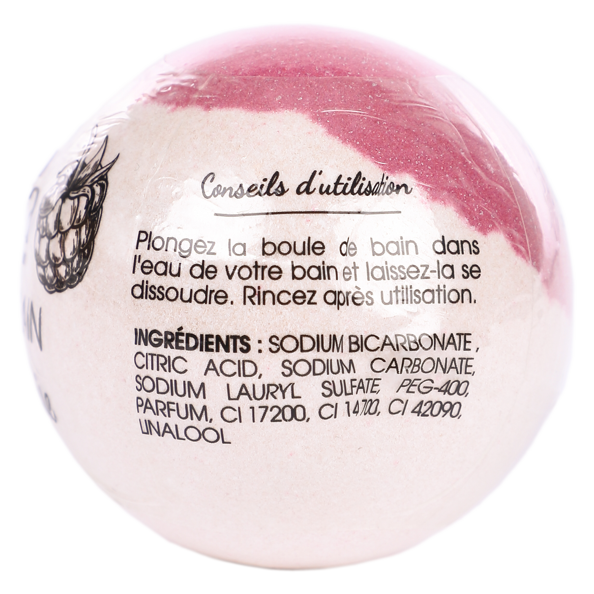 Bombe de bain à la framboise