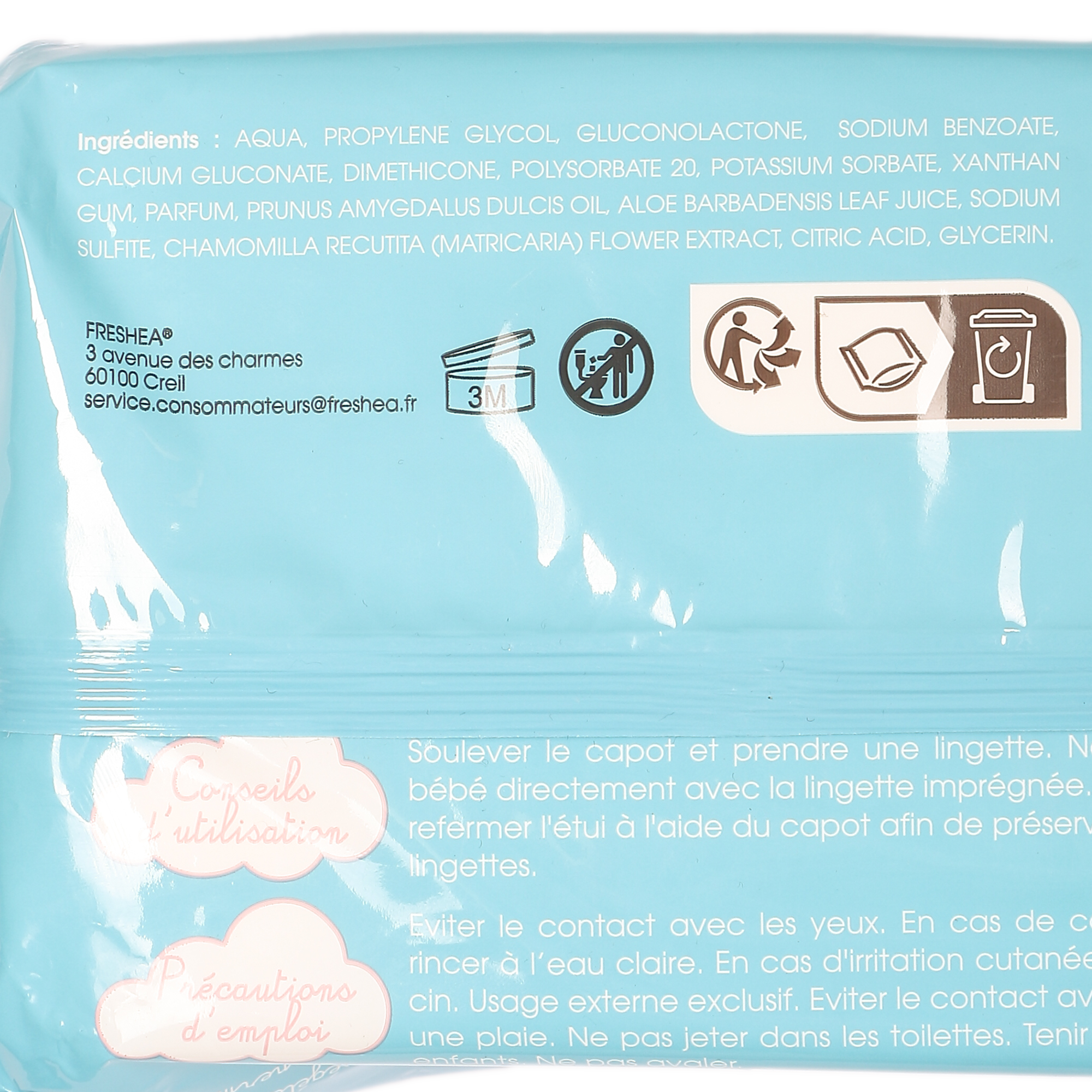 80 lingettes pour bébé