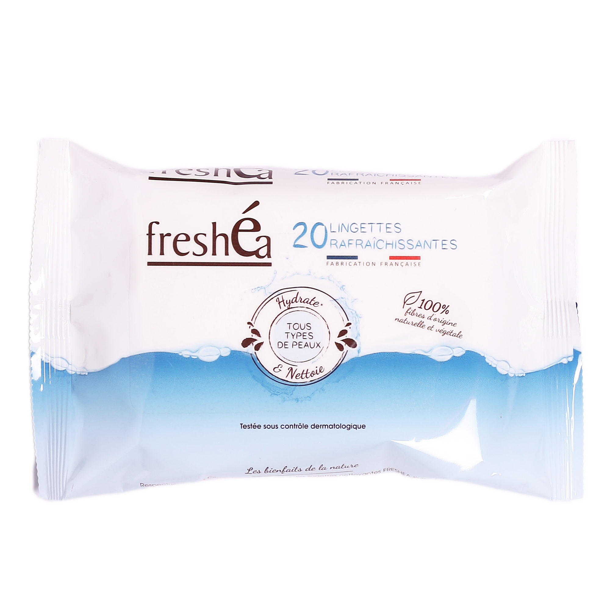20 lingettes nettoyantes et rafraichissantes