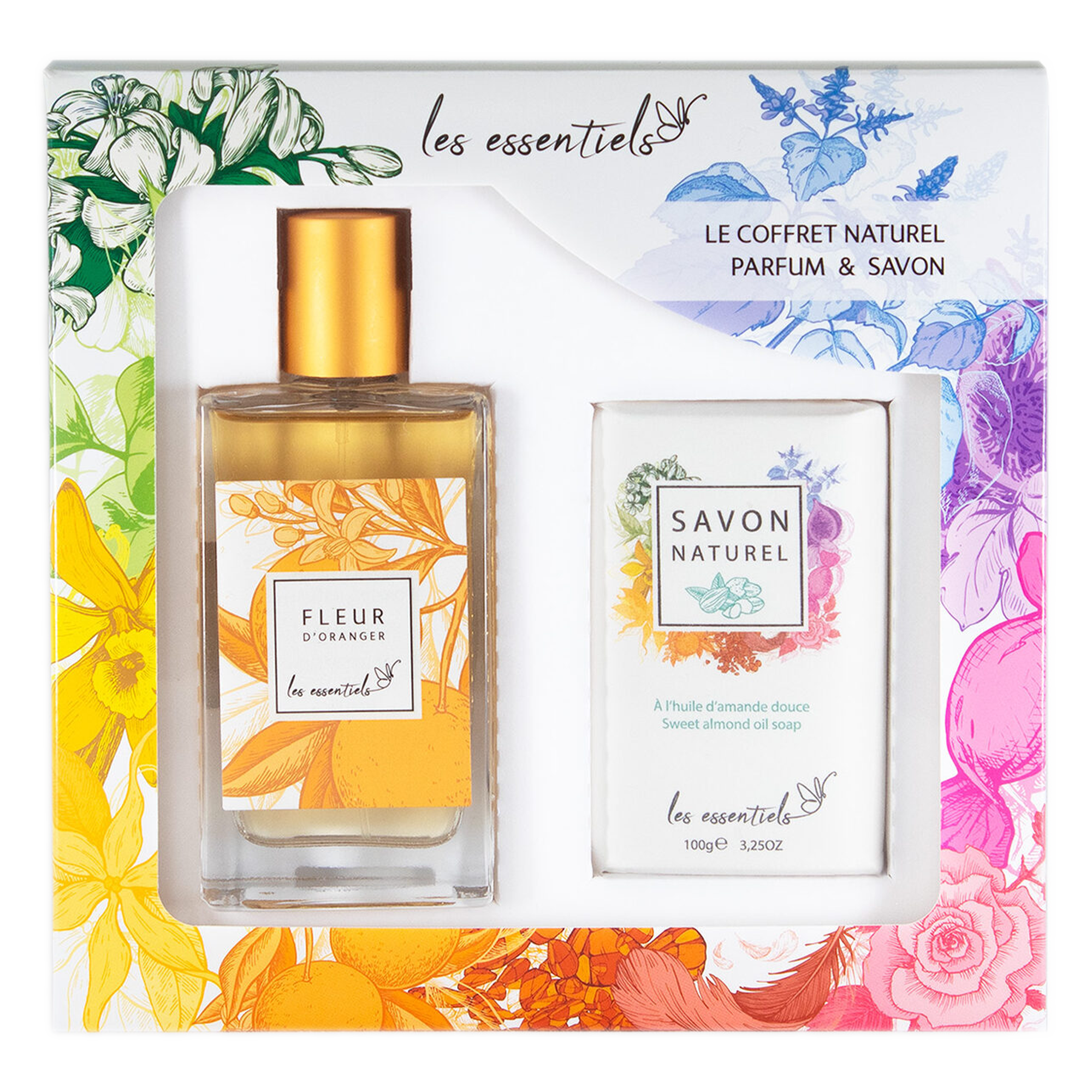 Coffret Eau de parfum fleur d'oranger 80 ml et savon amande douce naturel