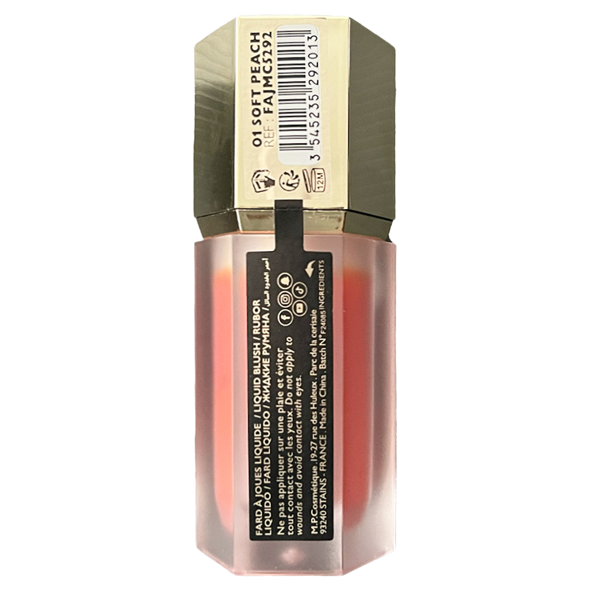 Blush liquide teint N01 soft peach