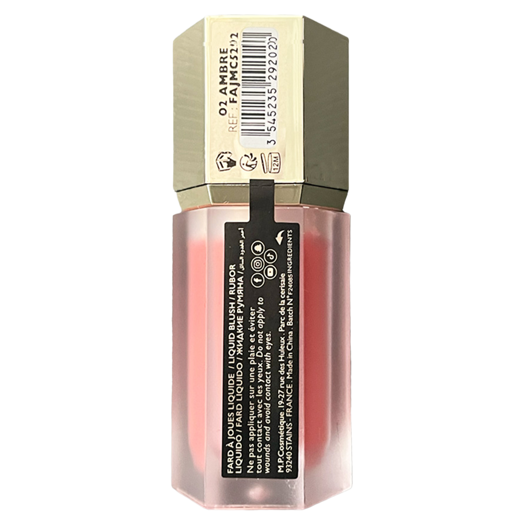 Blush liquide teint N02 ambre