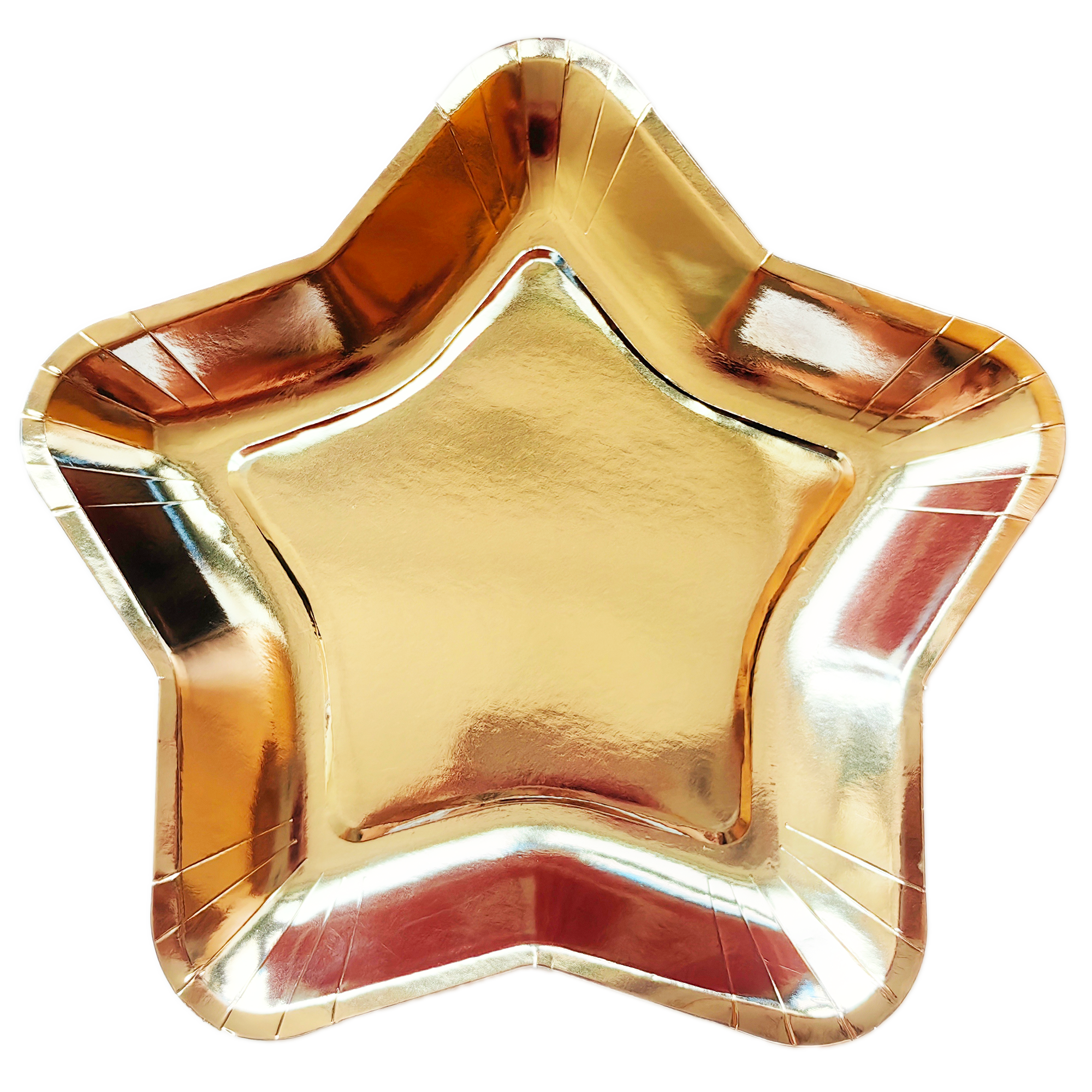 10 Assiettes hexagonales or