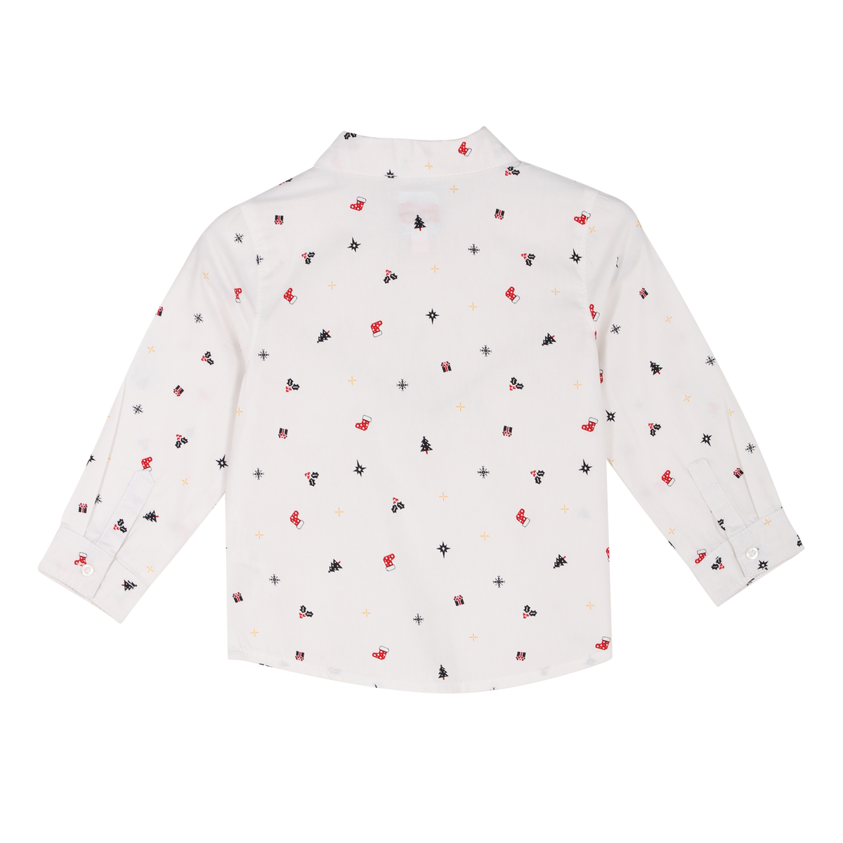 Chemise motifs Noël 3/12 ans - Blanc