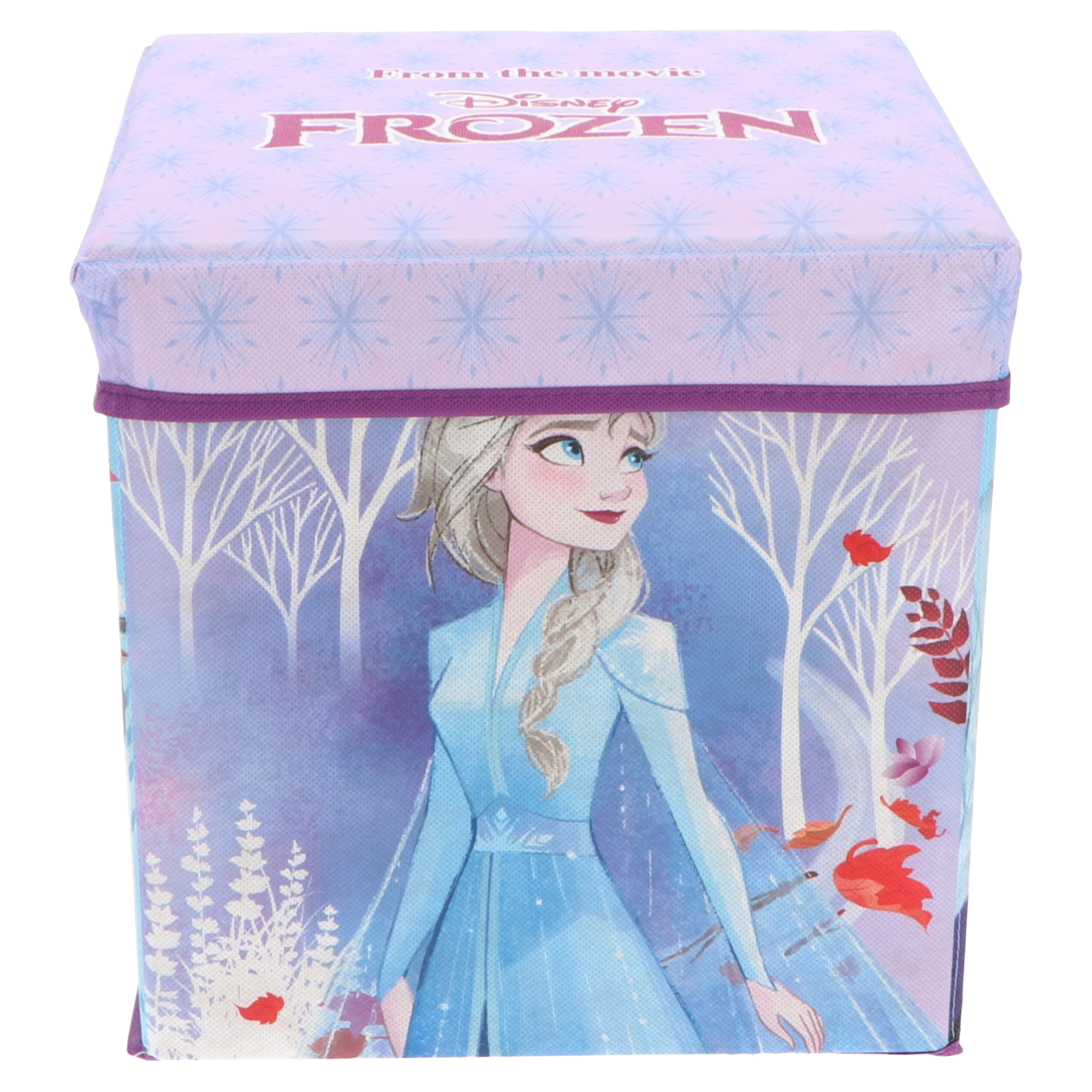 Pouf de rangement pliable La Reine des Neiges