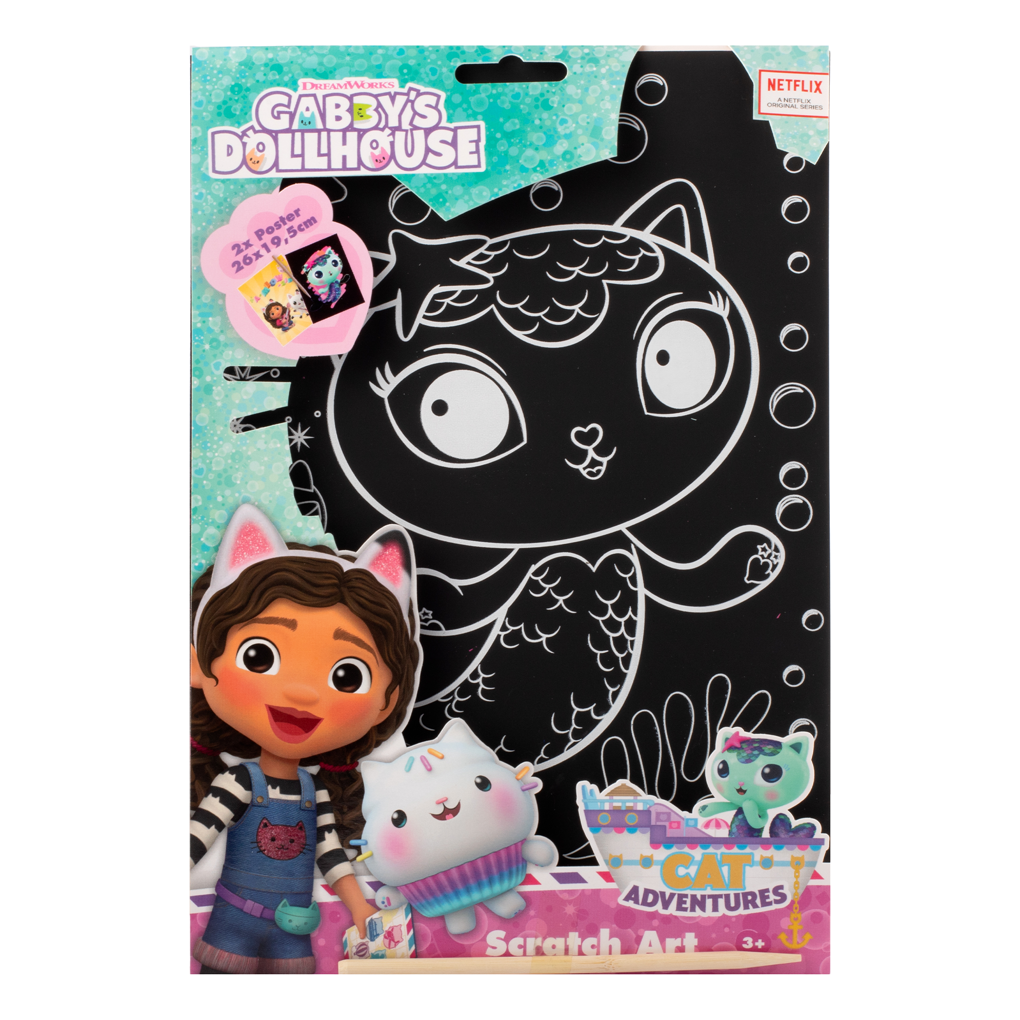 2 posters à gratter Gabby's dollhouse