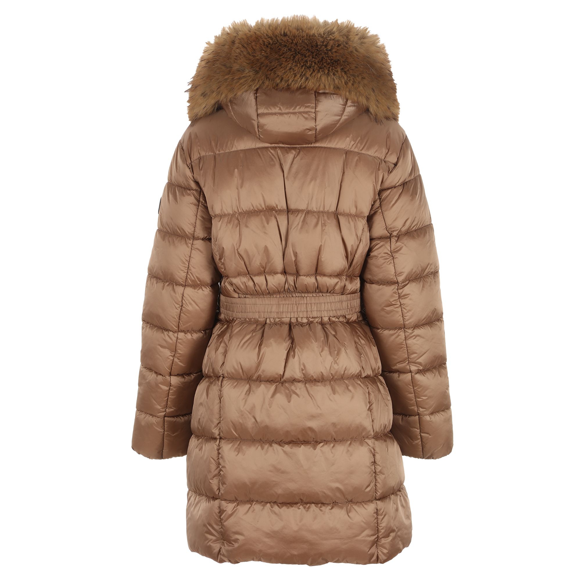 Doudoune col fausse fourrure  - Beige