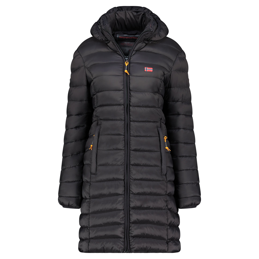 Doudoune longue à capuche Geographical Norway pour femme – du S au XXL - Noir