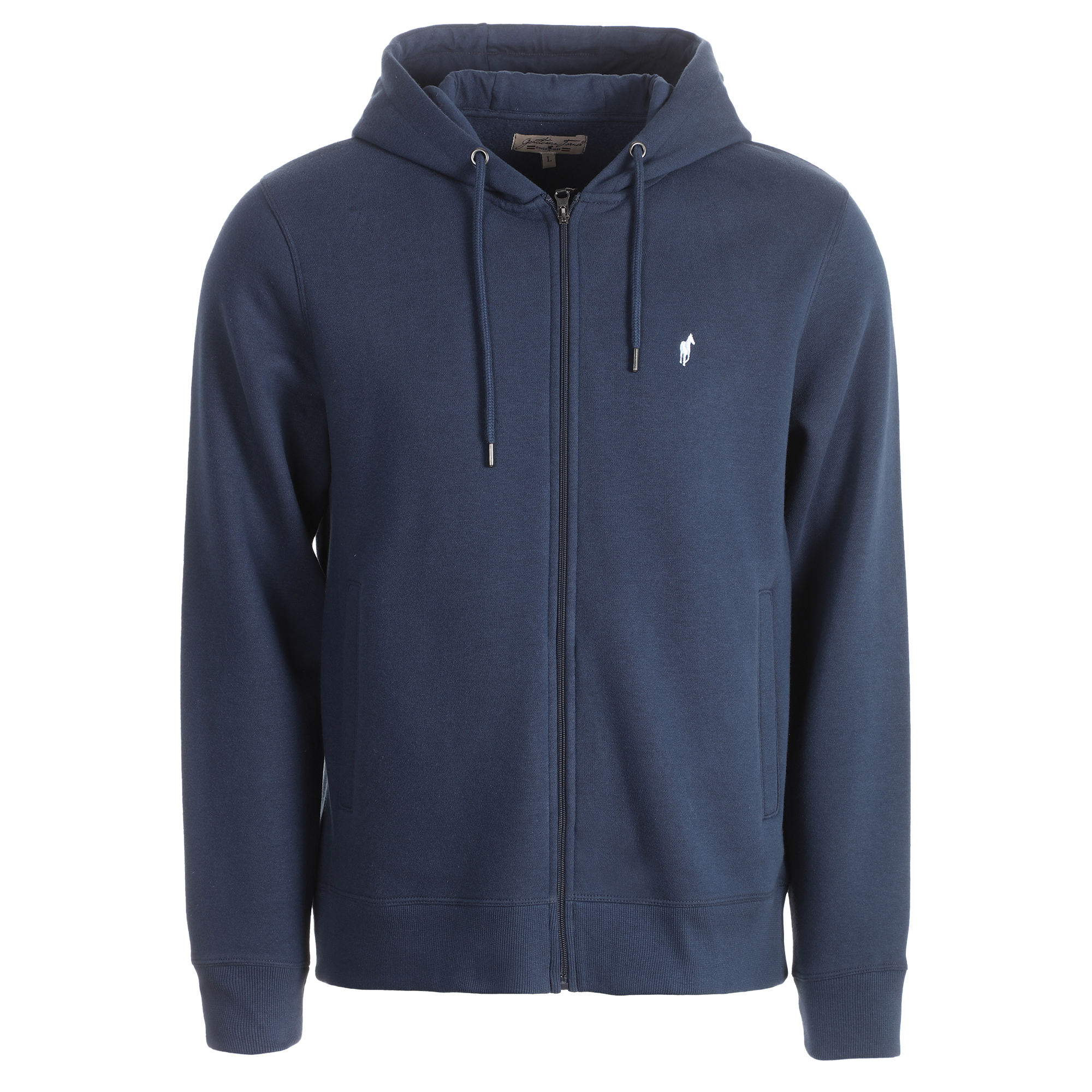 Sweat zippé à capuche  - Bleu foncé
