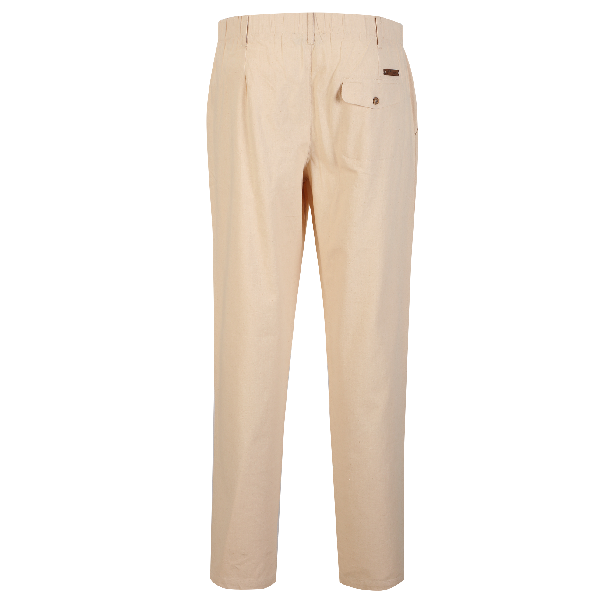 Pantalon à broderie lin et coton  - Beige