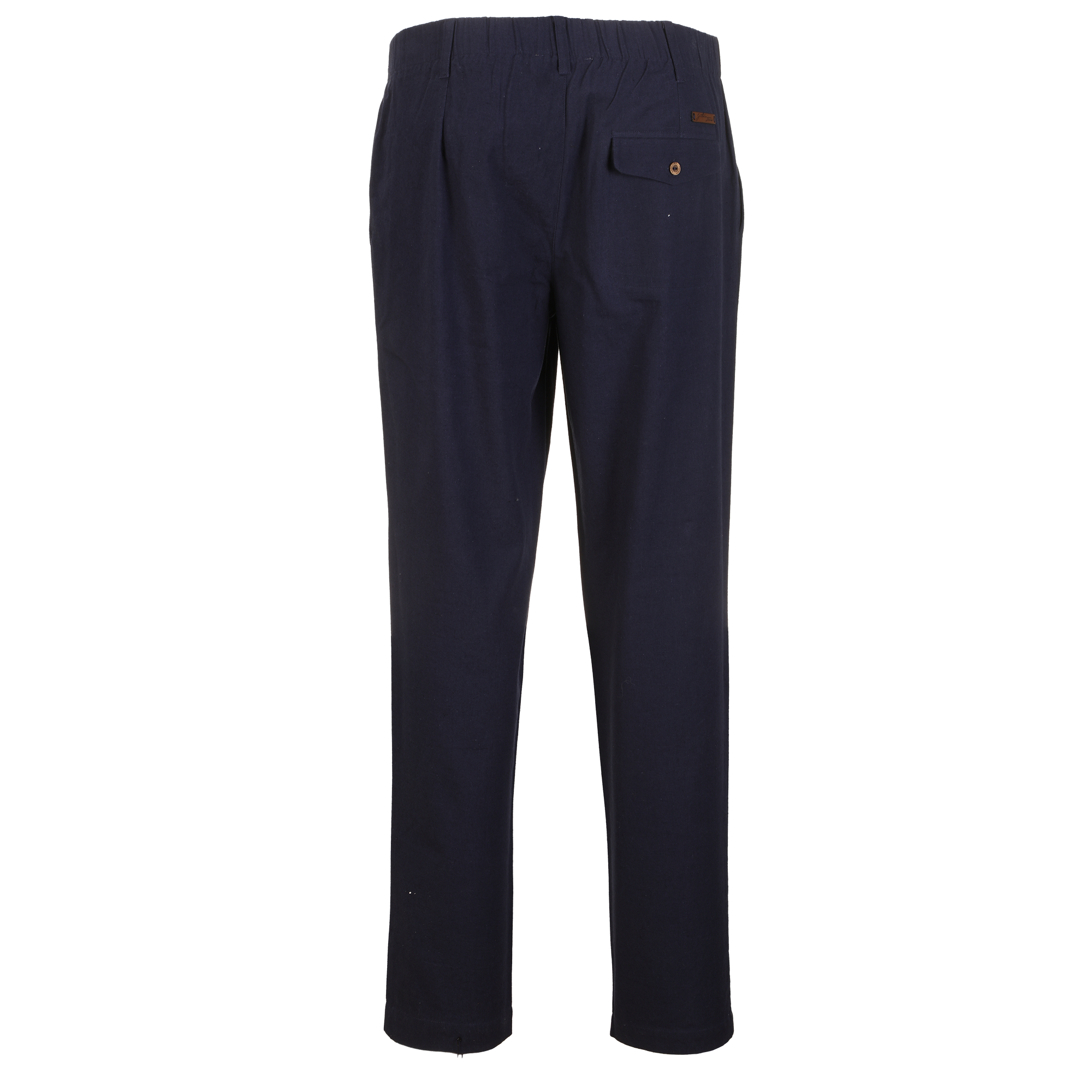 Pantalon à broderie lin et coton  - Bleu foncé