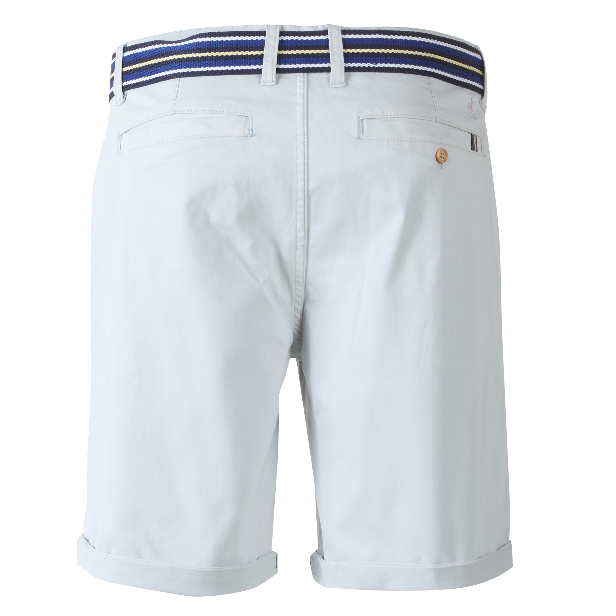 Bermuda en satin avec ceinture  - Bleu