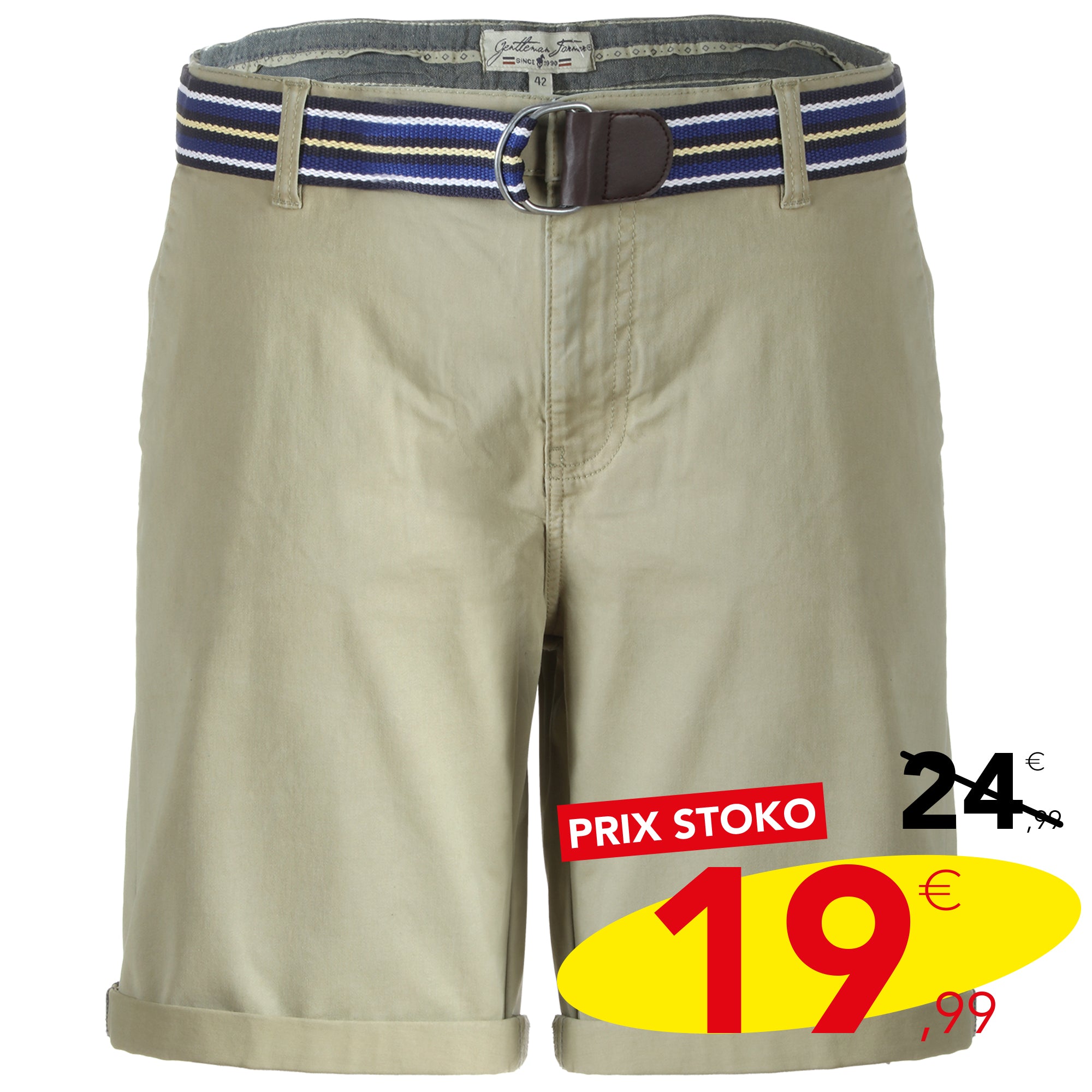Bermuda avec ceinture  - Jaune