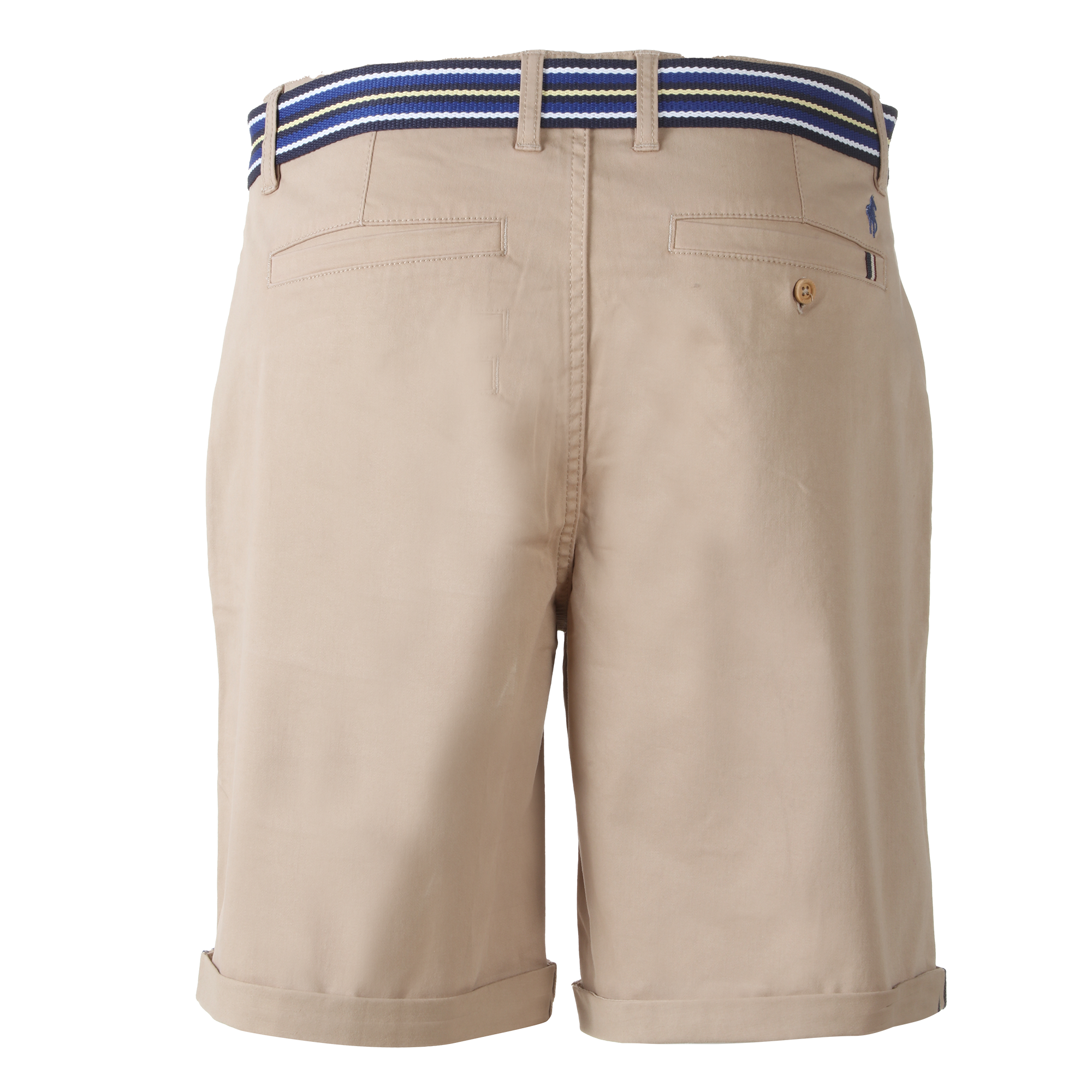 Bermuda en satin avec ceinture  - Bleu