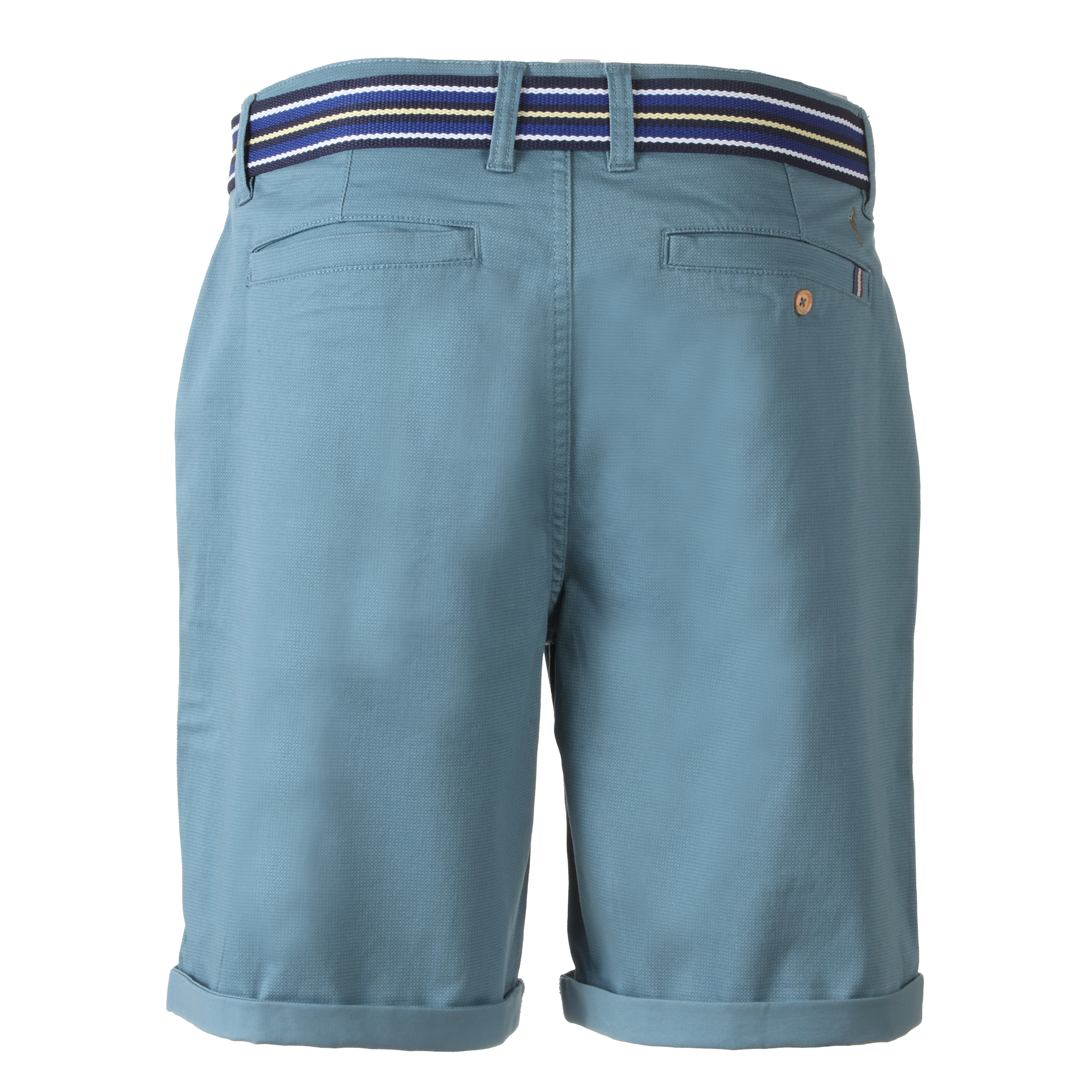 Bermuda en satin avec ceinture  - Bleu