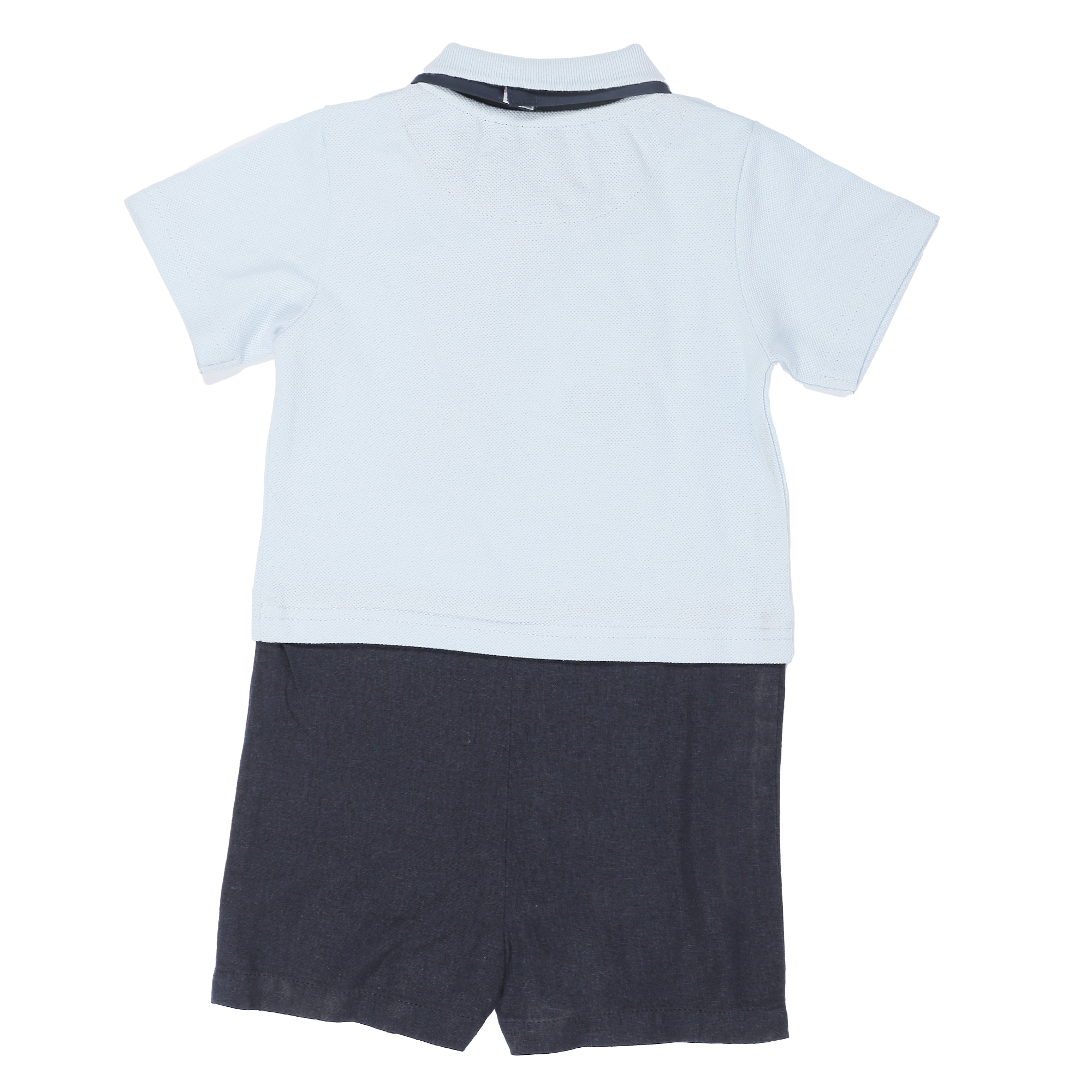 Combinaison courte avec nœud papillon 3/36 mois  - Blanc