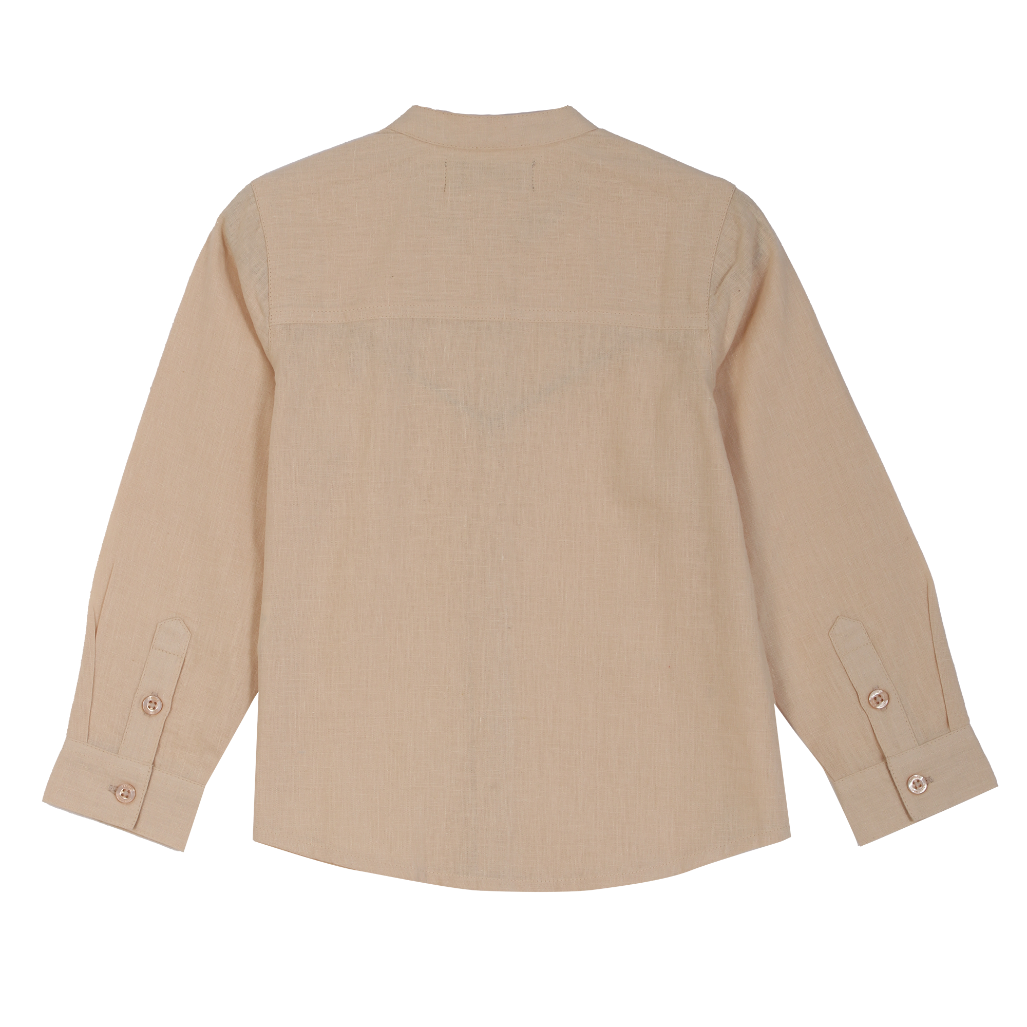 Chemise manches longues lin 3/12 ans  - Bleu