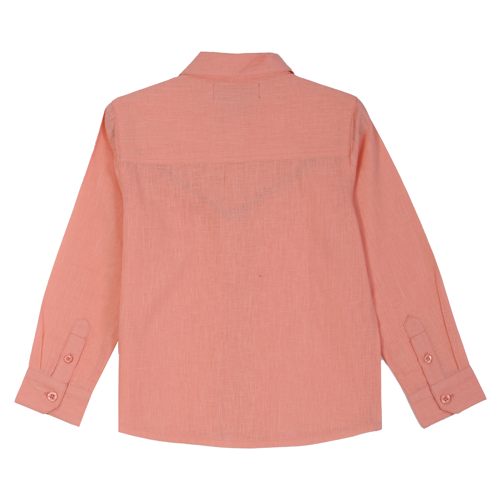 Chemise manches longues lin 3/12 ans  - Beige