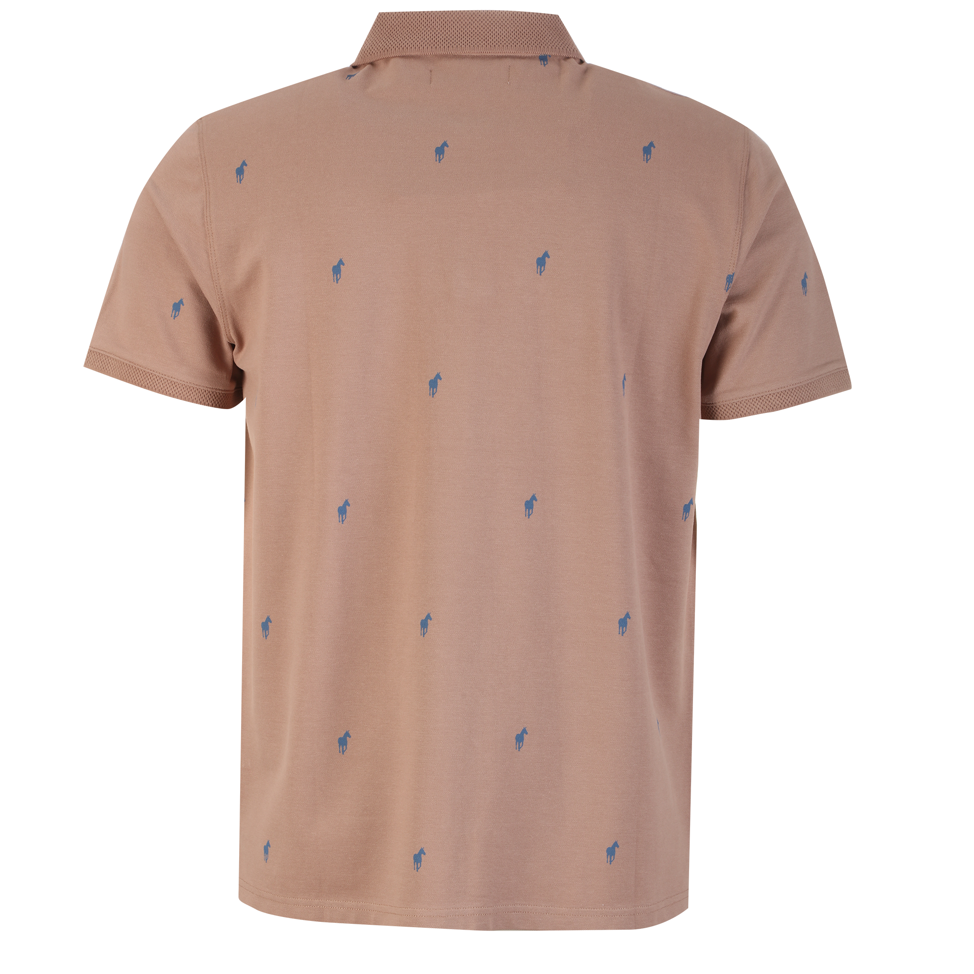 Polo brodé  - Marron