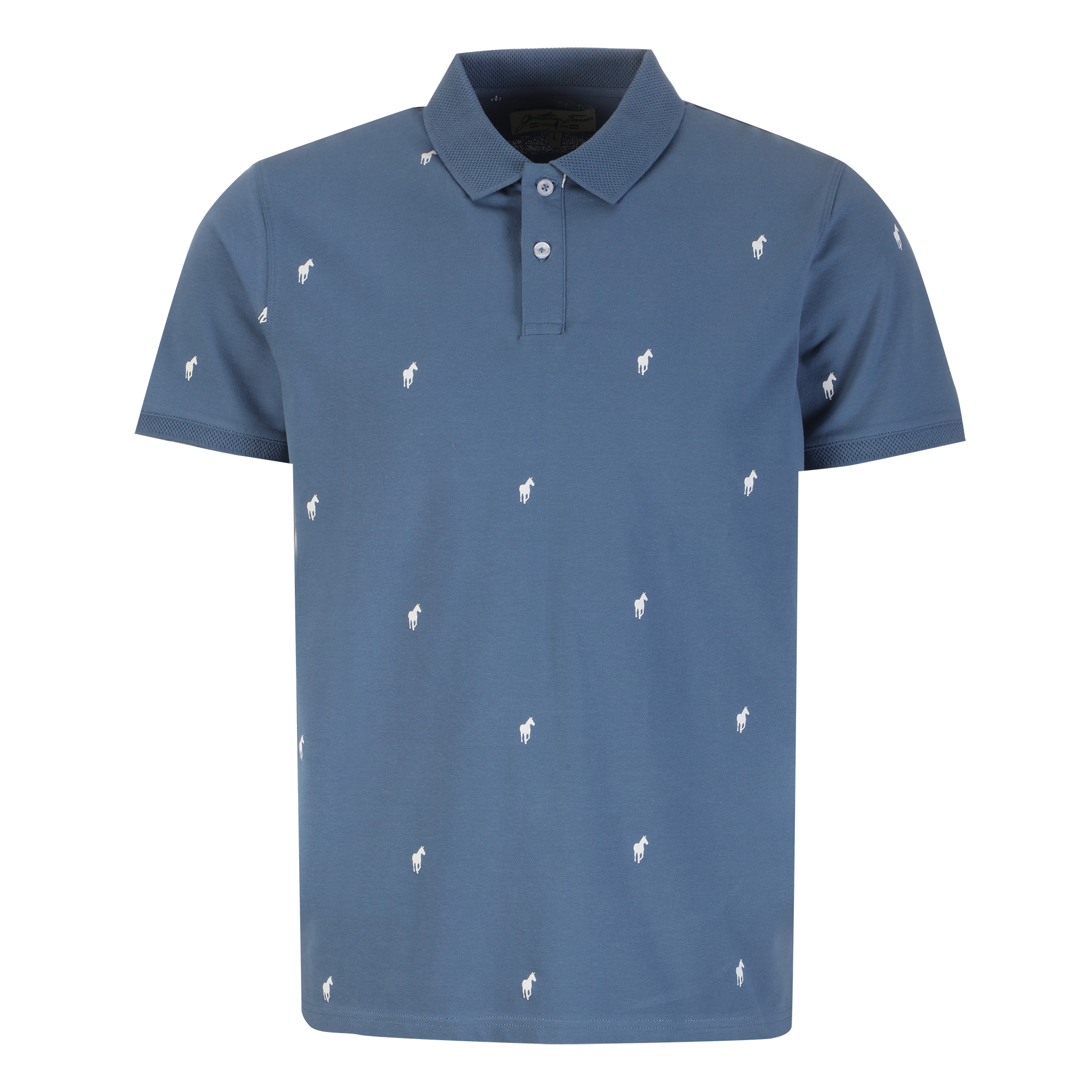 Polo brodé  - Marron