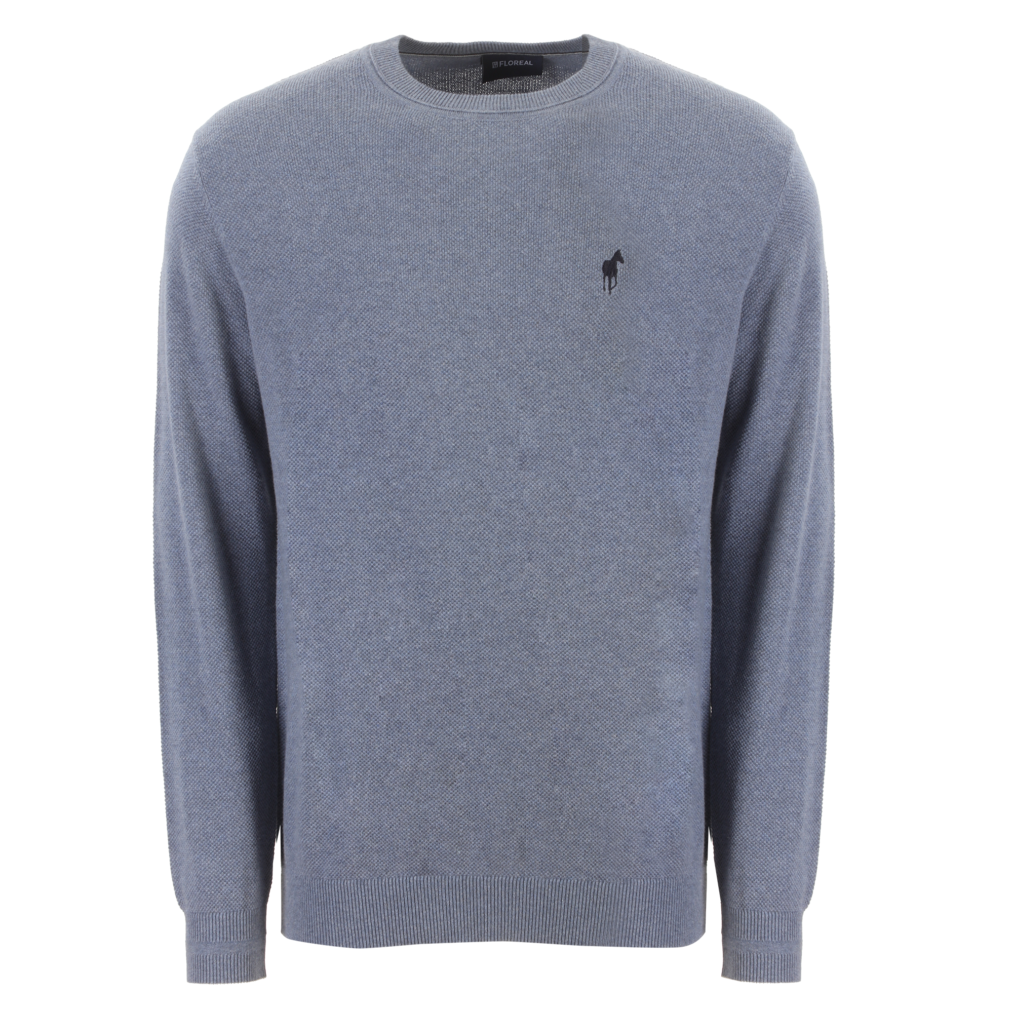 Pull col rond - Bleu