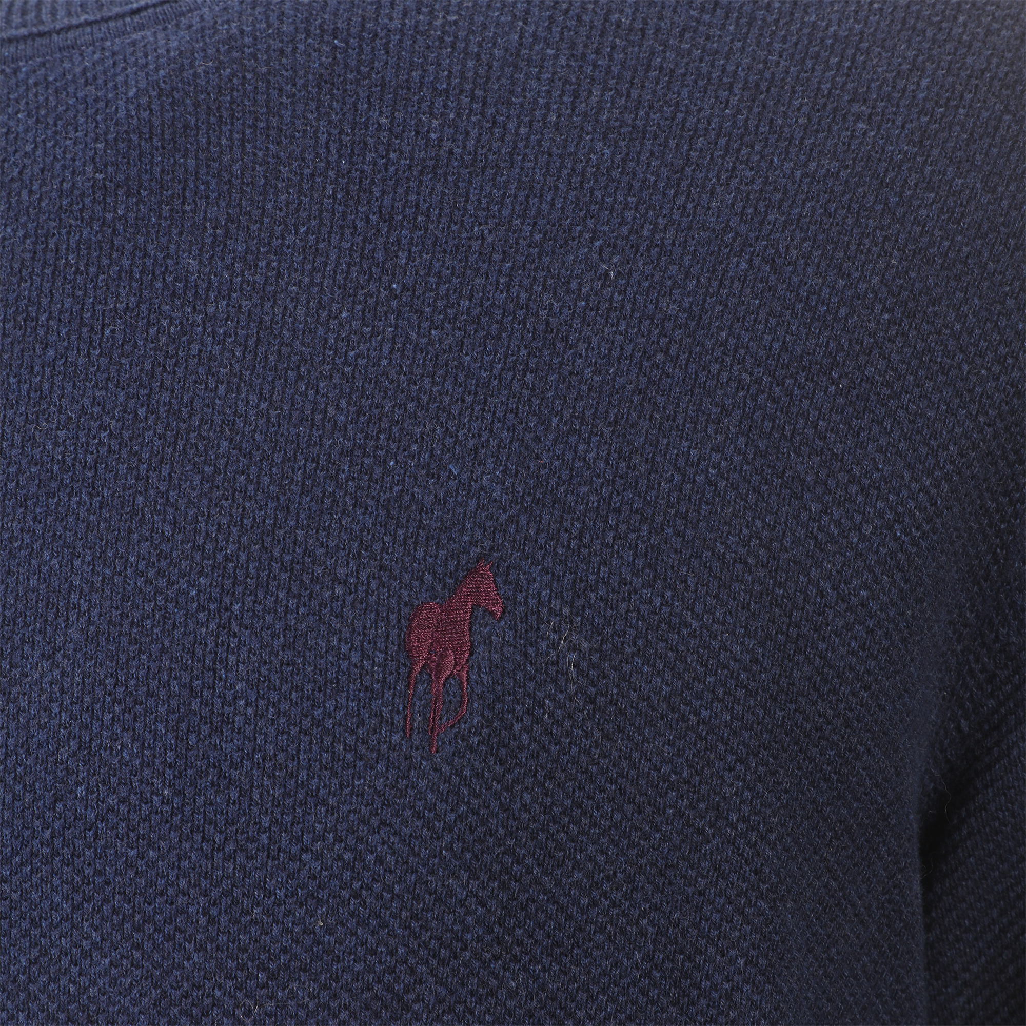 Pull col rond - Bleu foncé