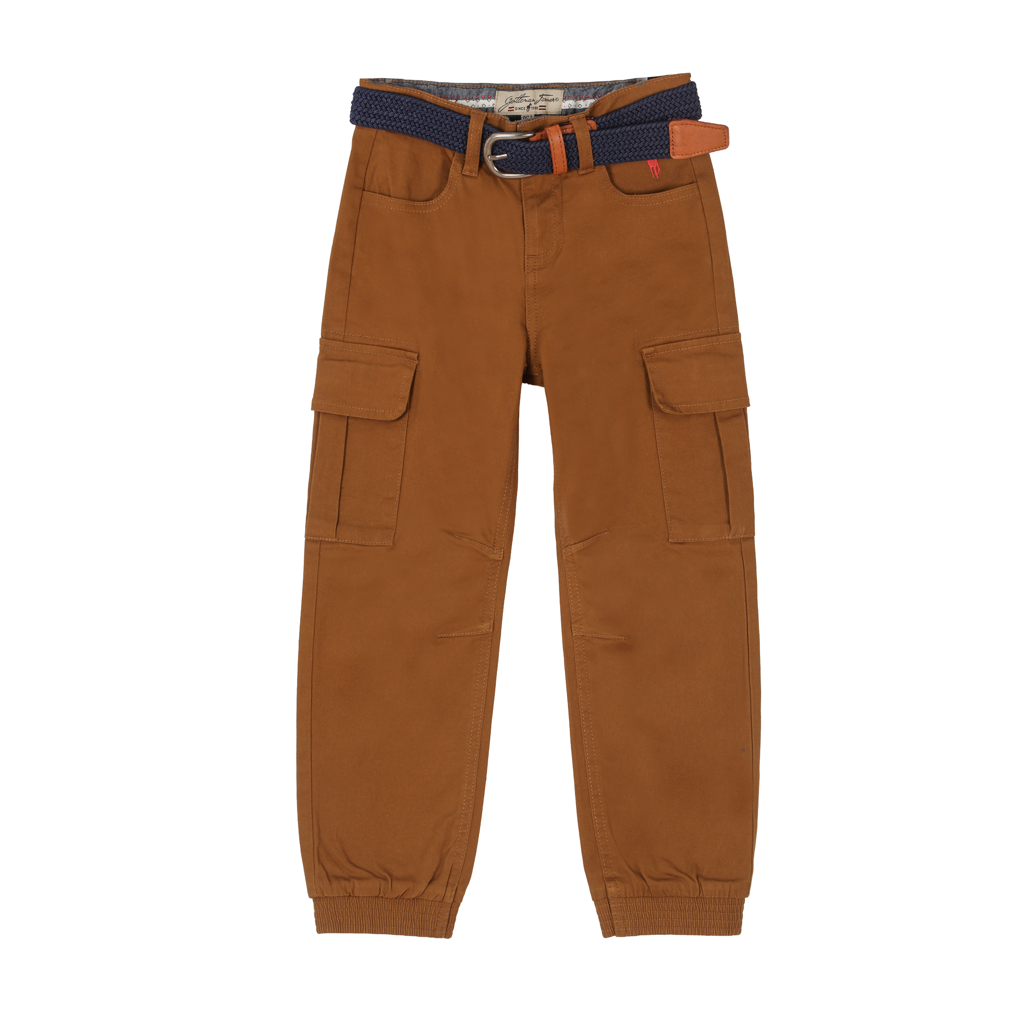 Pantalon cargo avec ceinture 3/12 ans - Marron