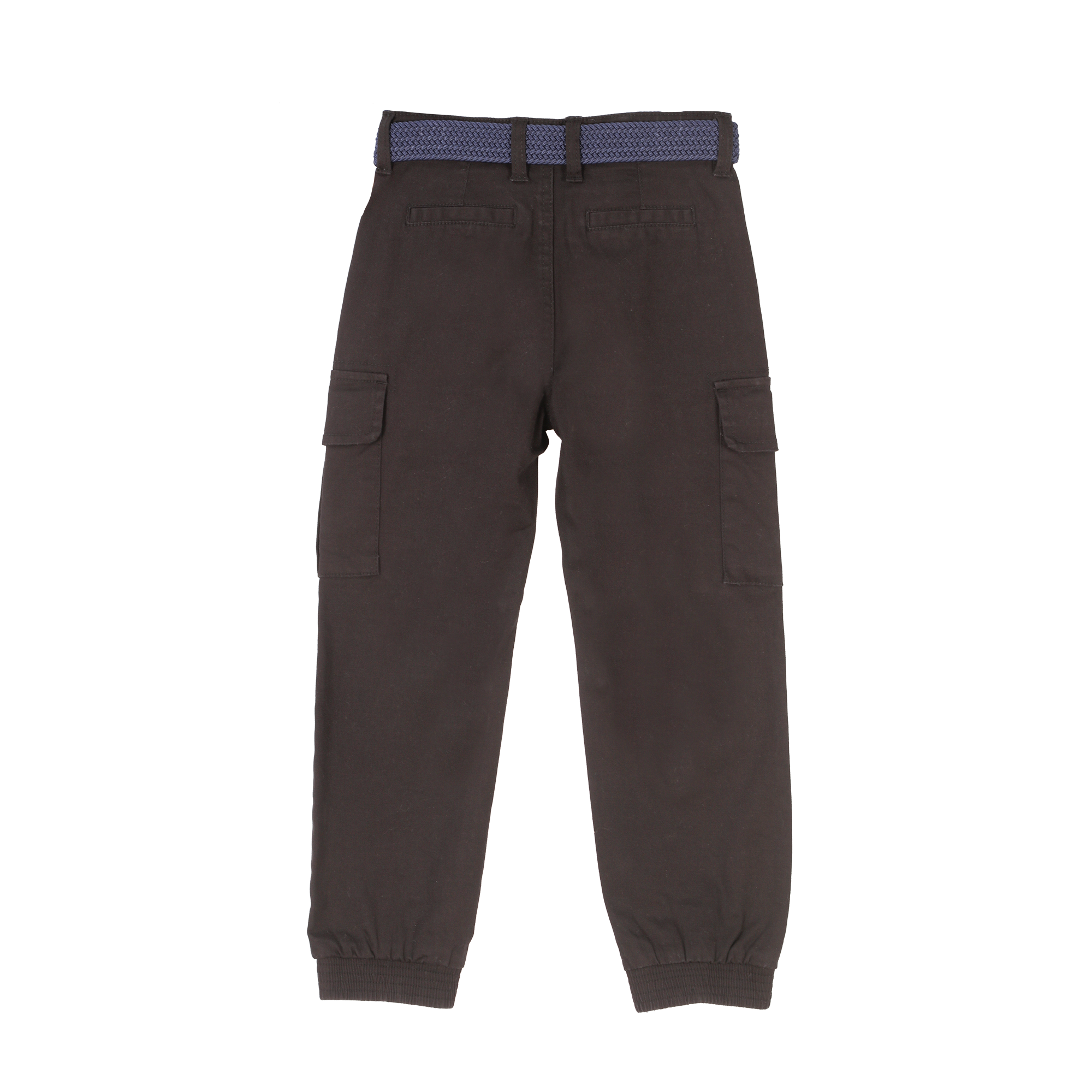 Pantalon cargo avec ceinture 3/12 ans - Noir