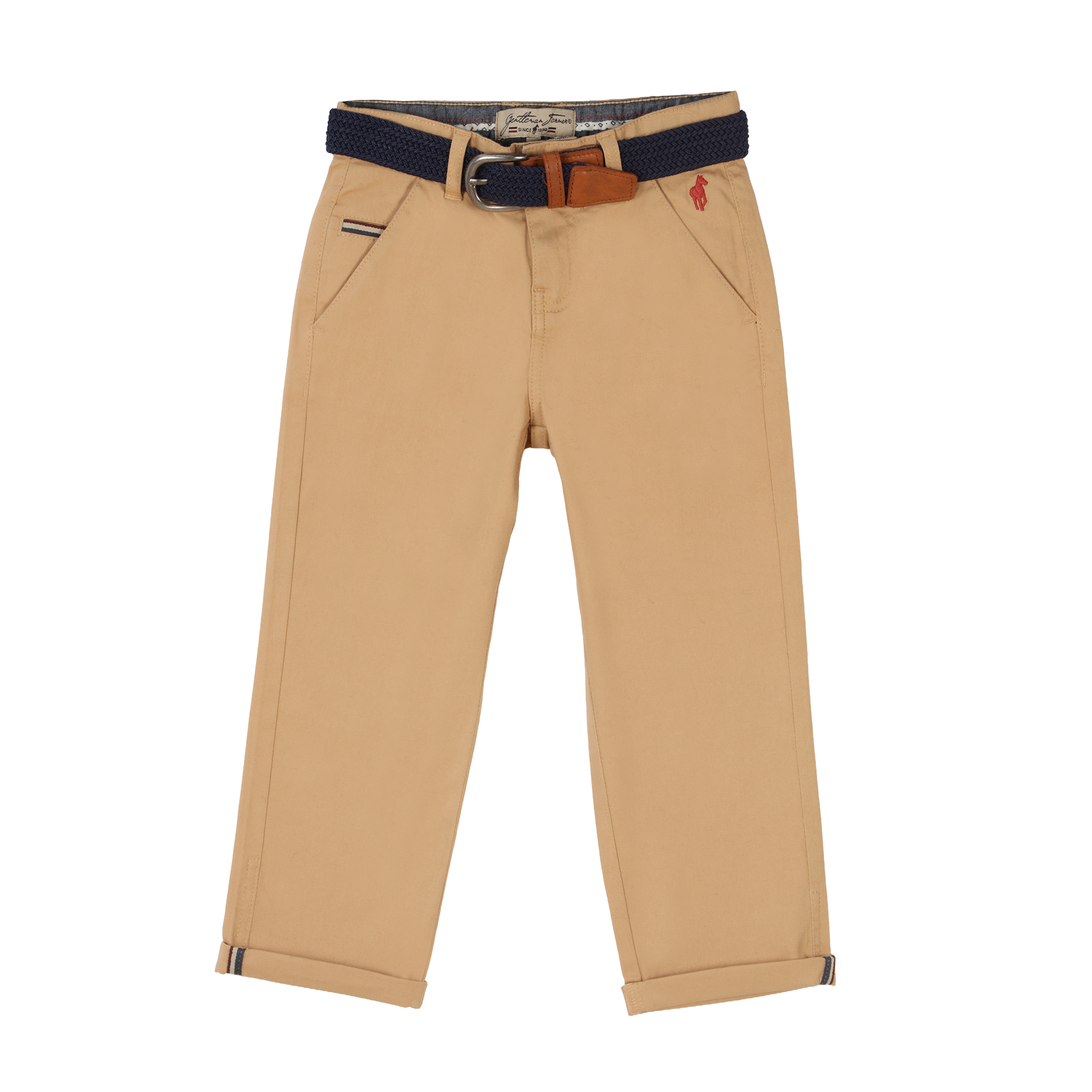 Pantalon chino avec ceinture 3/12 ans - Vert