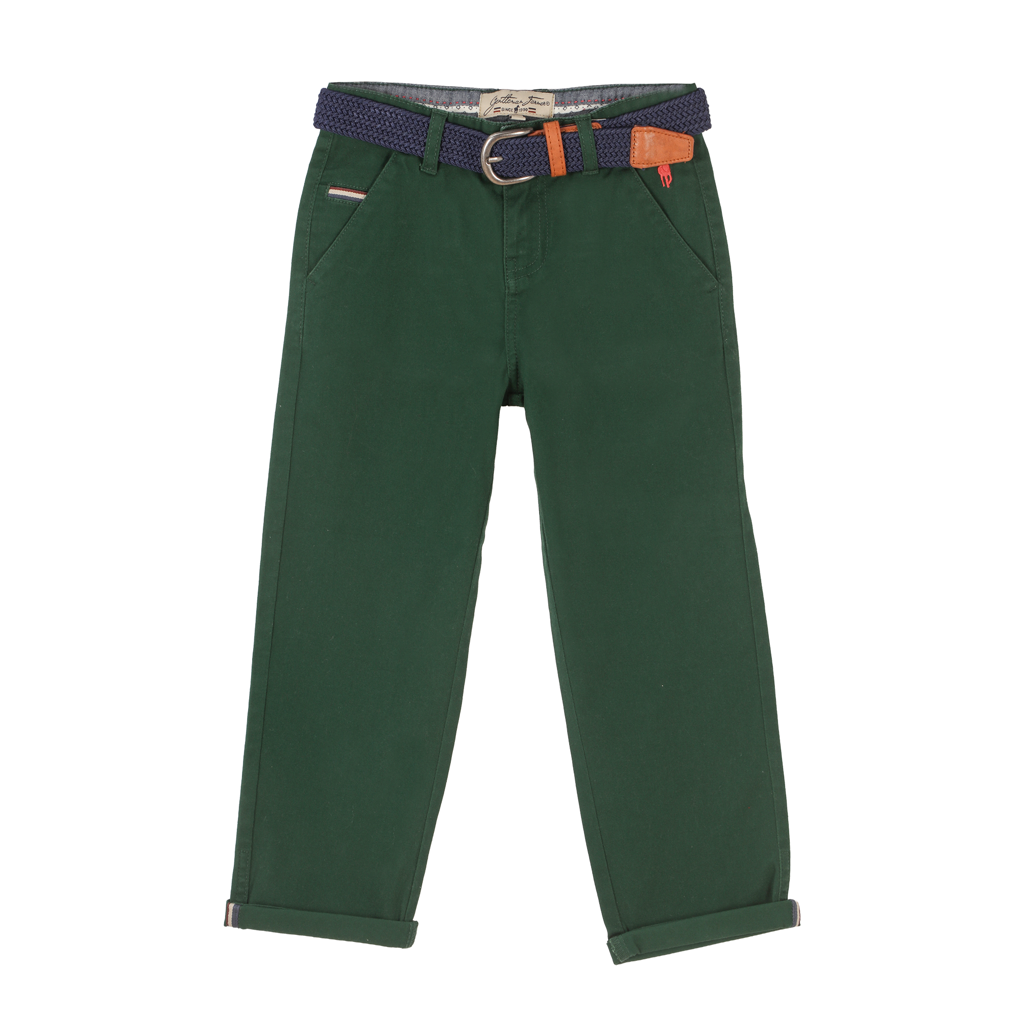 Pantalon chino avec ceinture 3/12 ans - Vert
