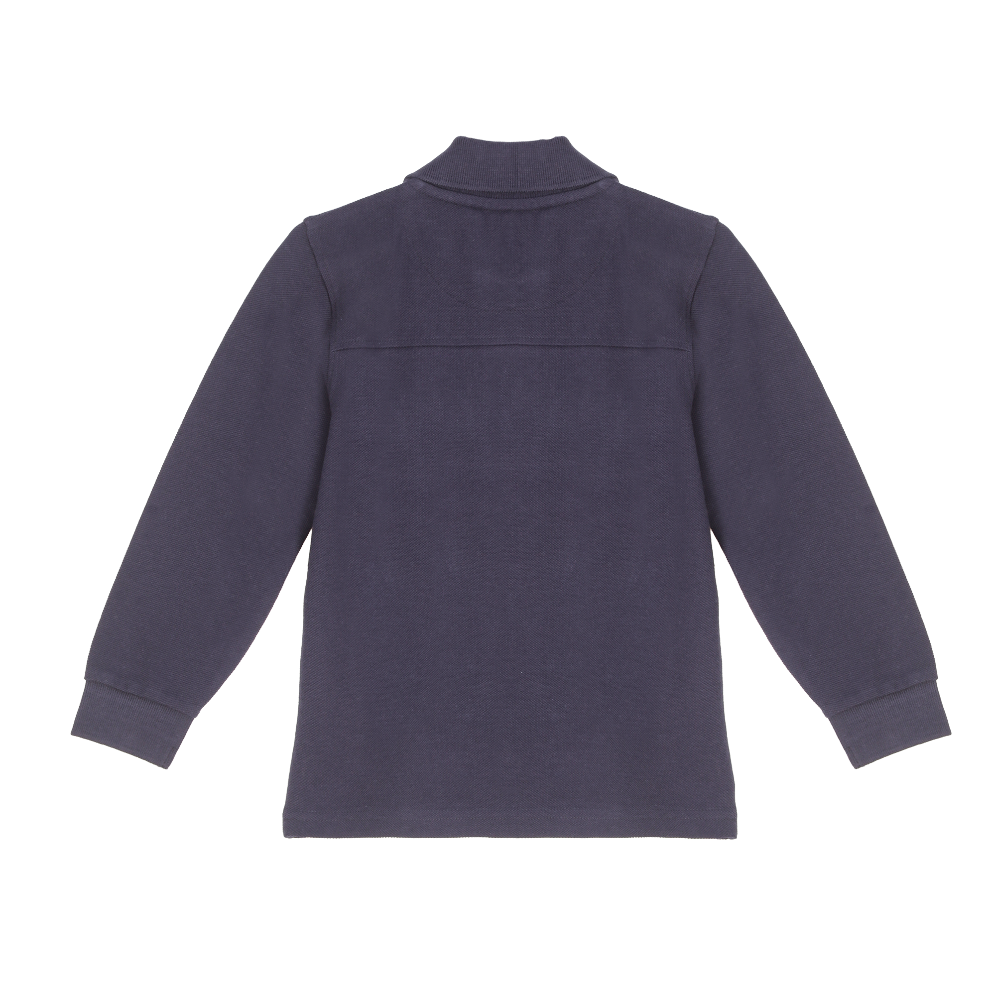 Polo manches longues avec broderie 3/12 ans - Bleu foncé