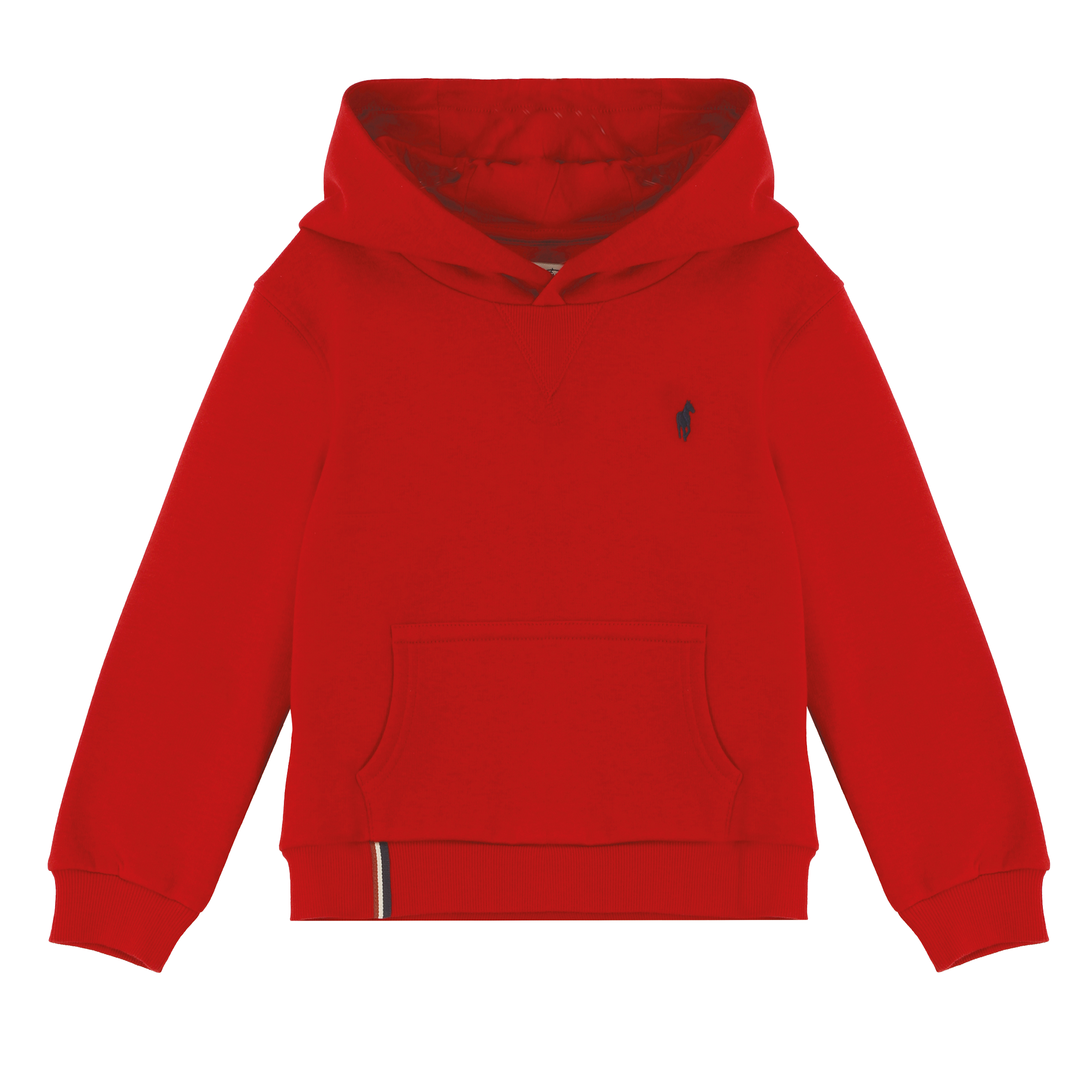 Sweat à capuche avec broderie 3/12 ans  - Rouge