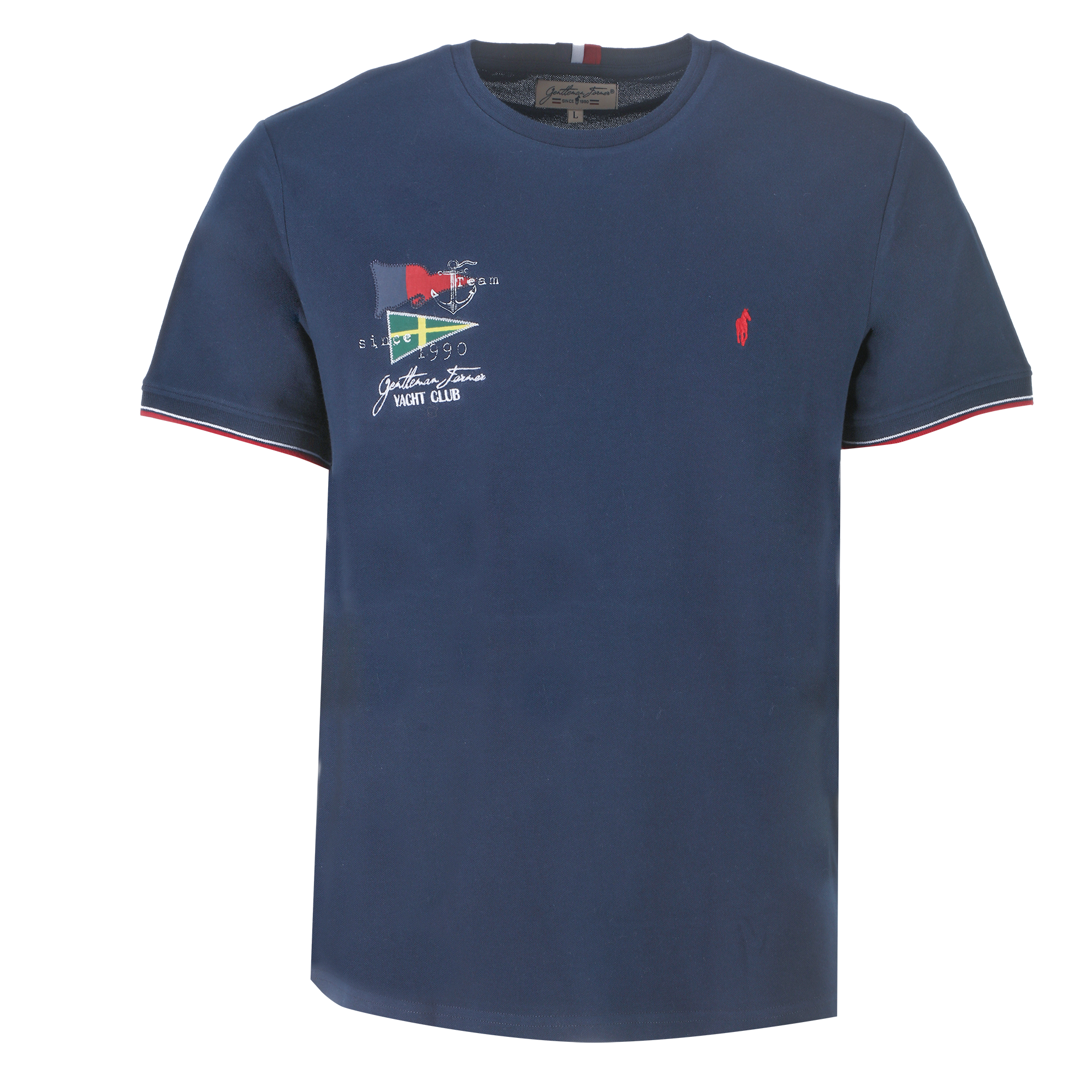 Tee-shirt col rond - Bleu foncé