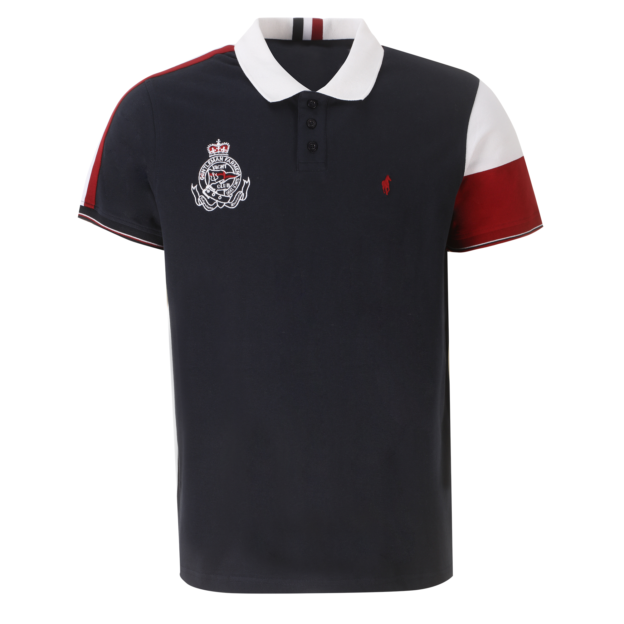 Polo manches courtes  - Bleu foncé