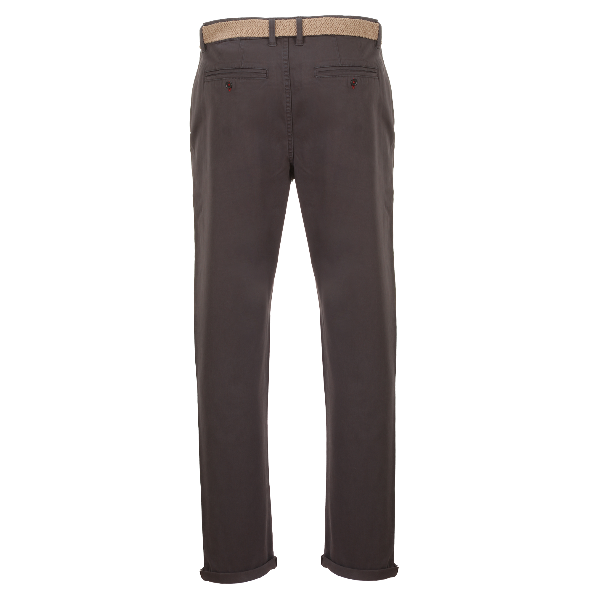 Pantalon chino avec ceinture - Gris