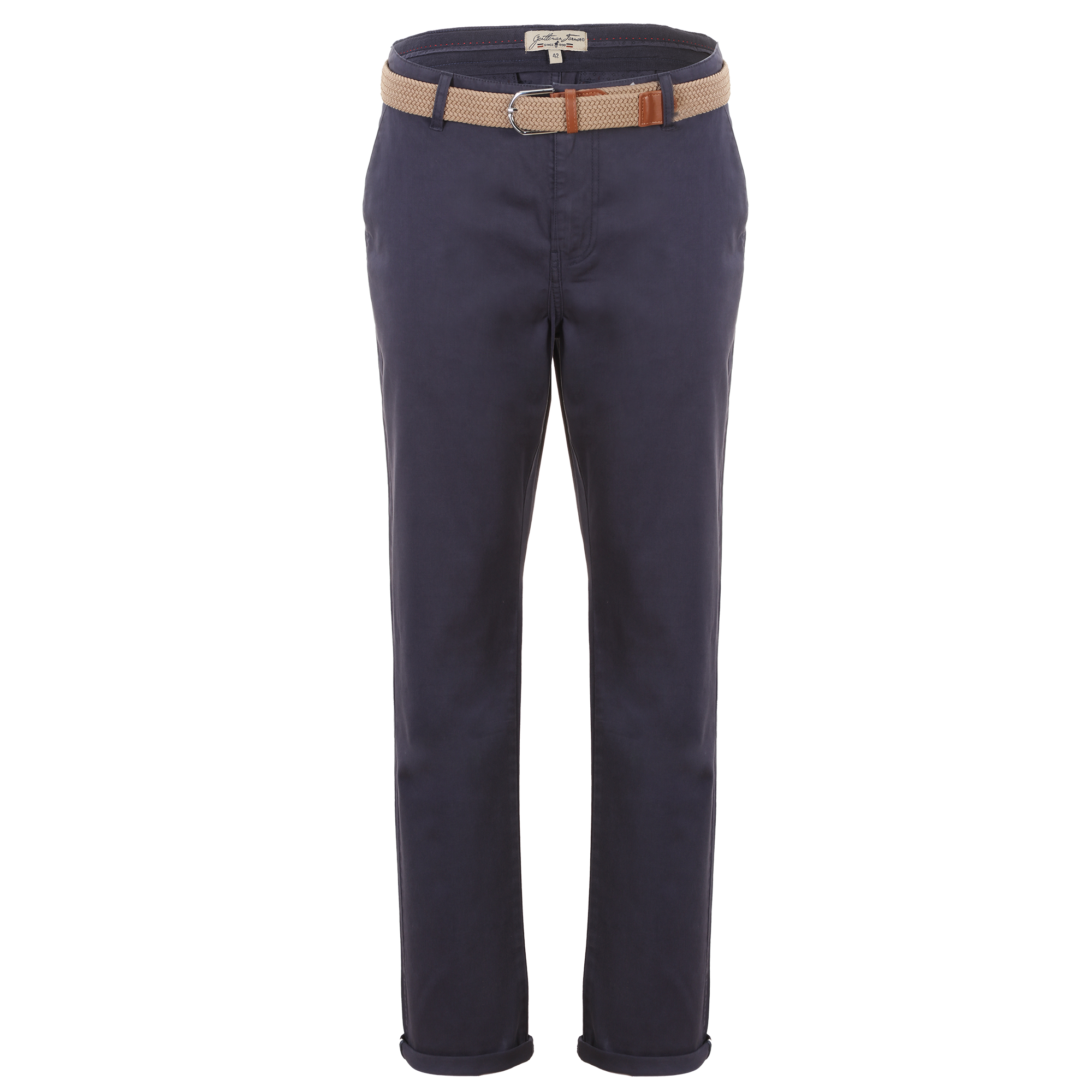Pantalon chino avec ceinture - Bleu foncé