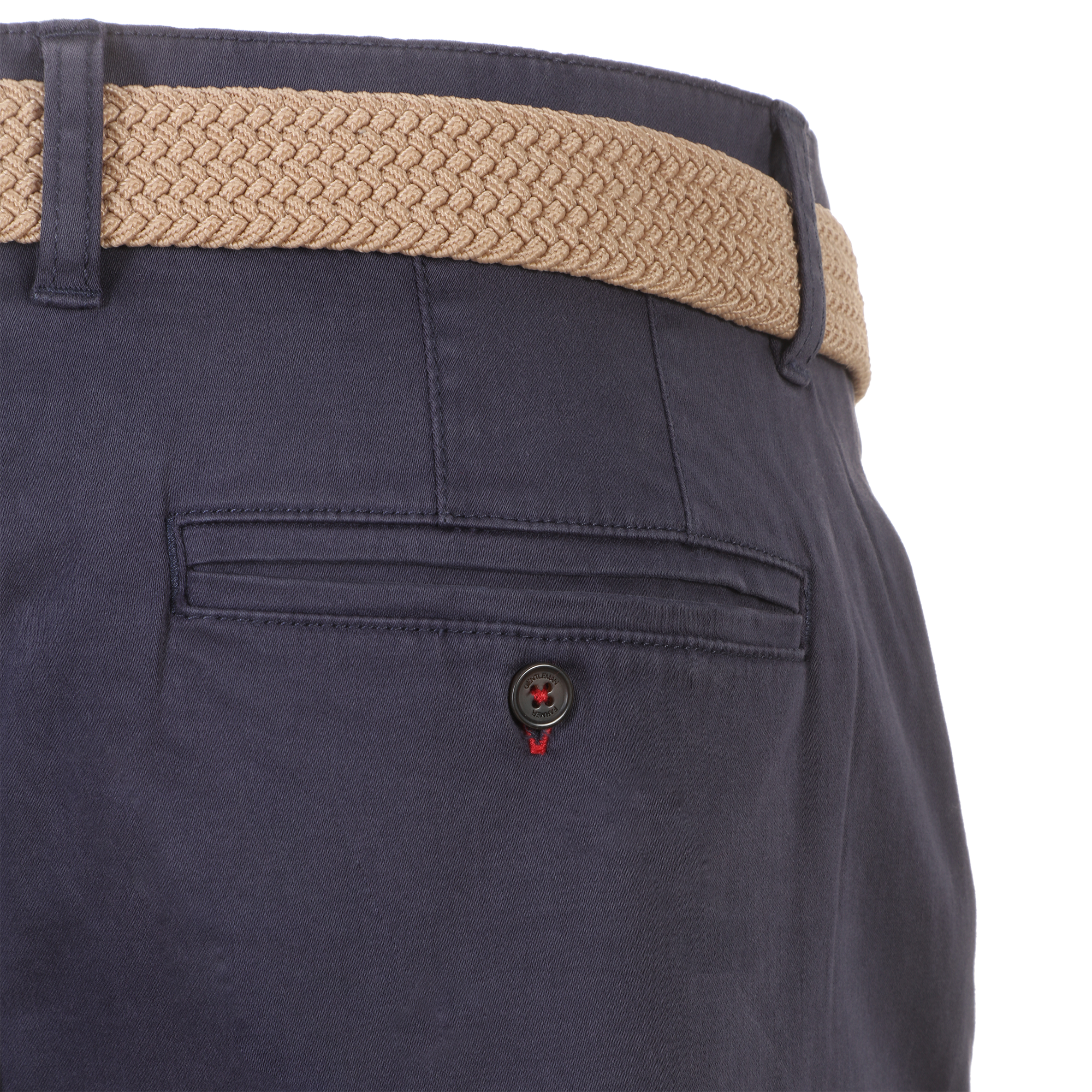 Pantalon chino avec ceinture - Bleu foncé