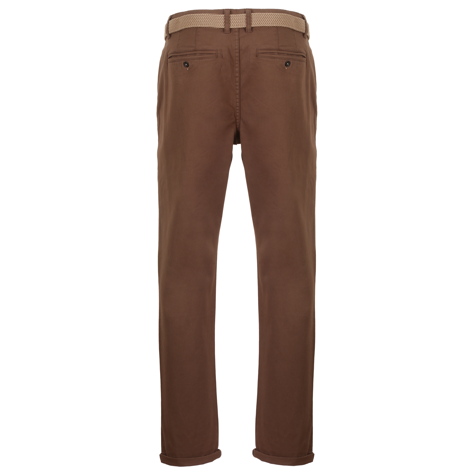Pantalon chino avec ceinture - Marron