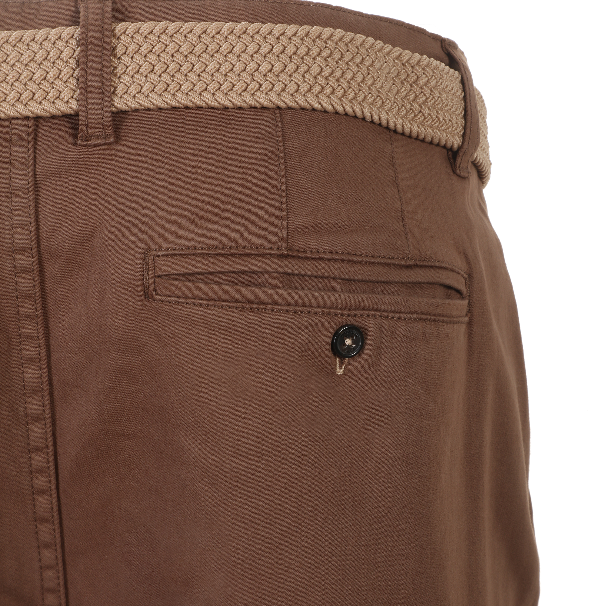 Pantalon chino avec ceinture - Marron