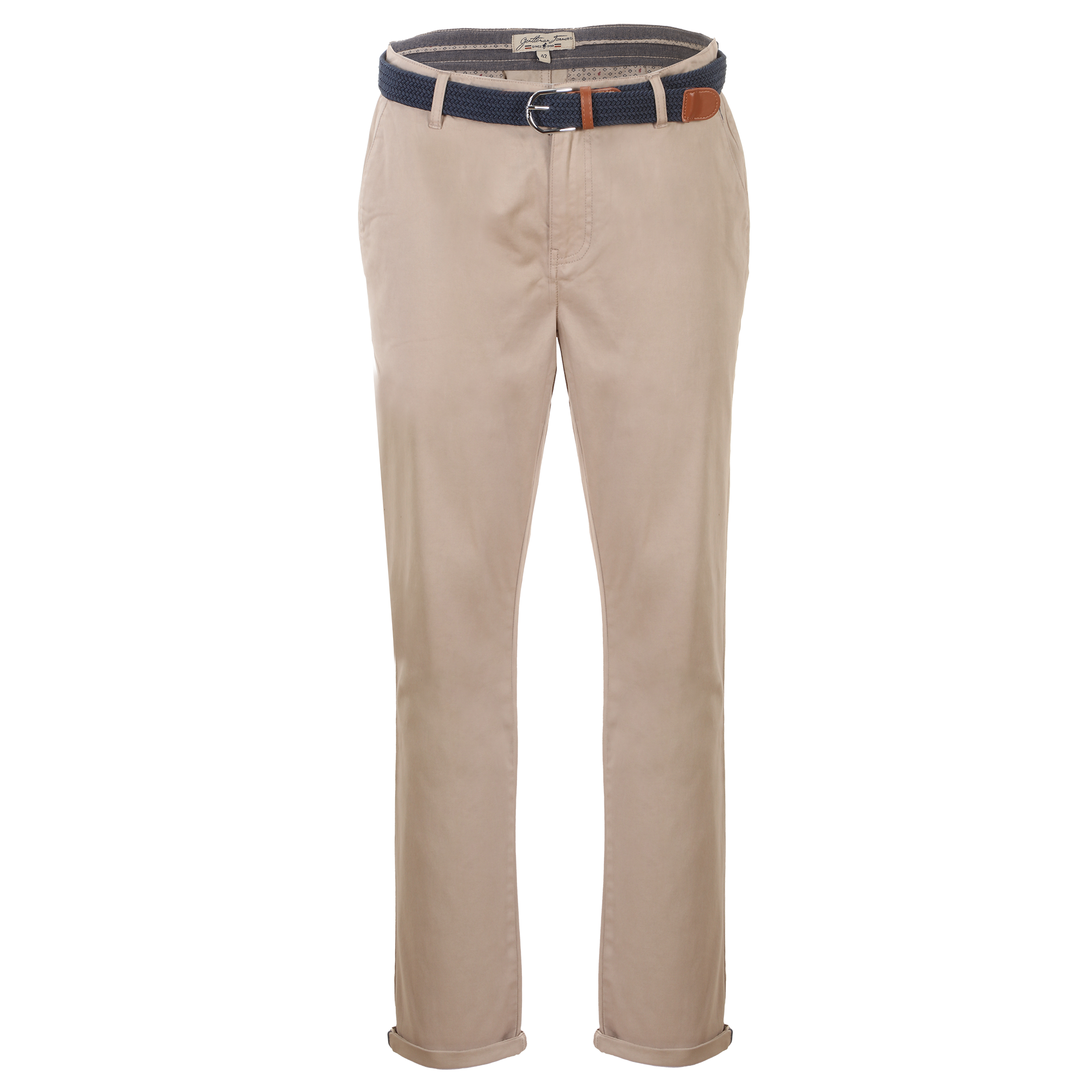 Pantalon chino avec ceinture - Beige
