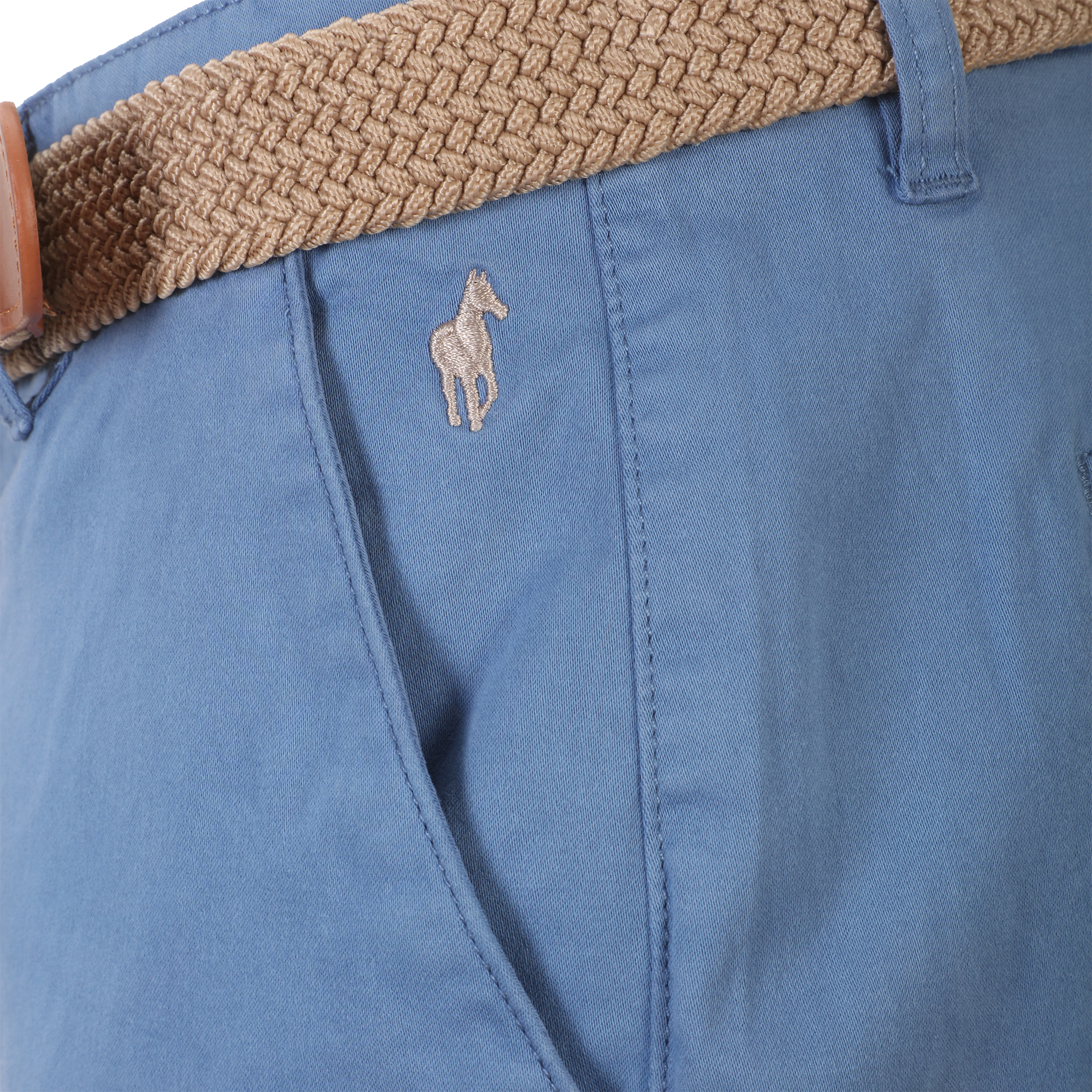 Pantalon chino avec ceinture - Bleu