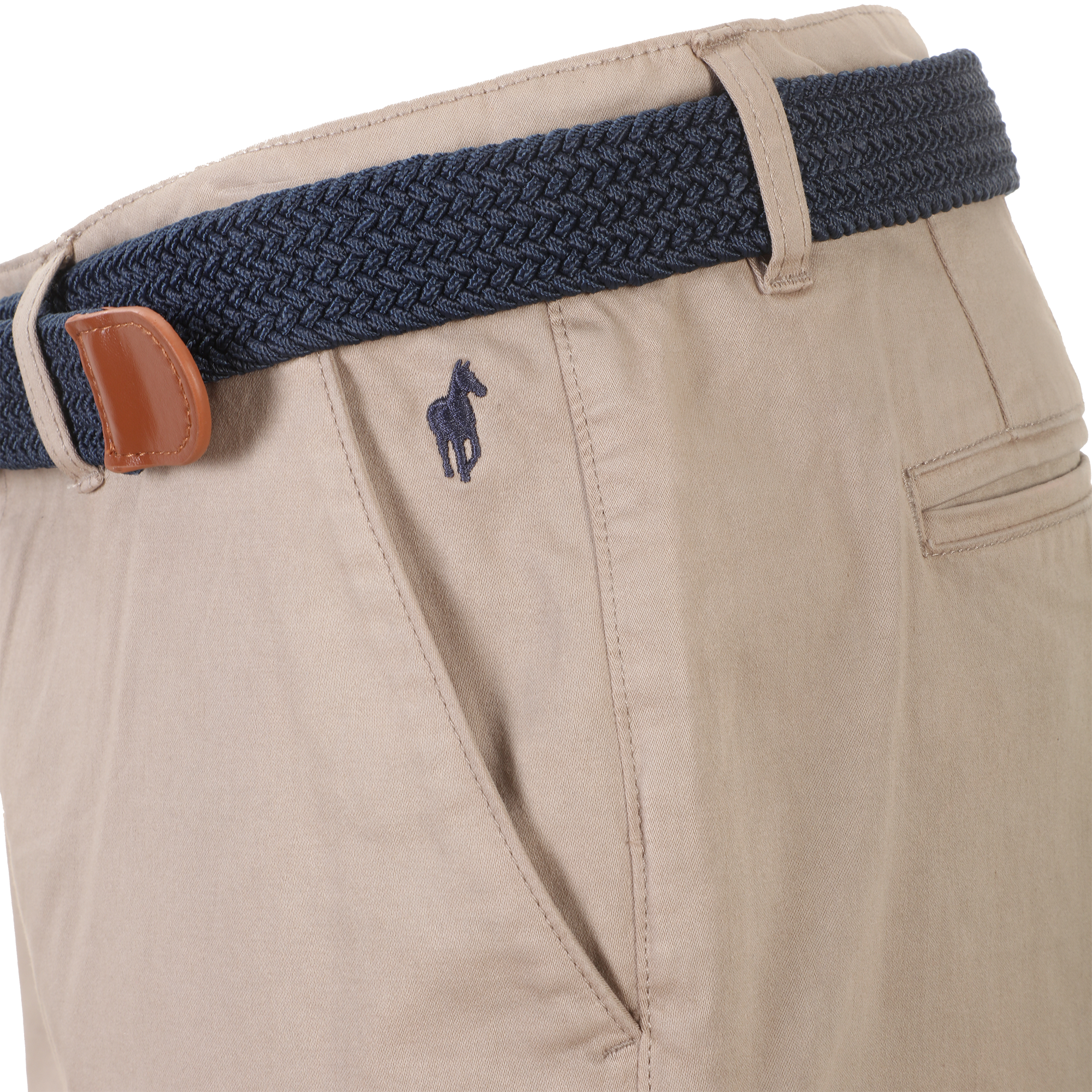 Pantalon chino avec ceinture - Beige